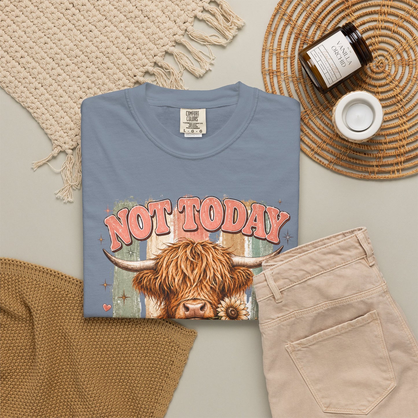 Not Today Heifer T-Shirt — Funny Highland Cow Graphic Tee