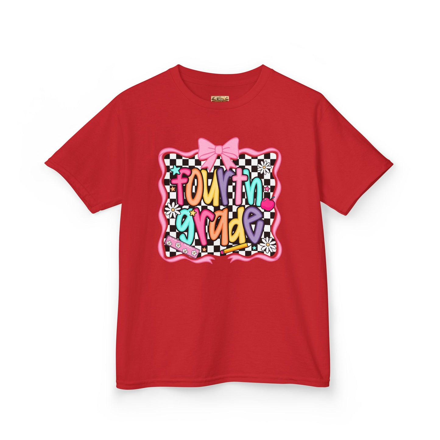 Fourth Grade Kids T‑Shirt – Colorful Back to School Design ("Fourth Grade")