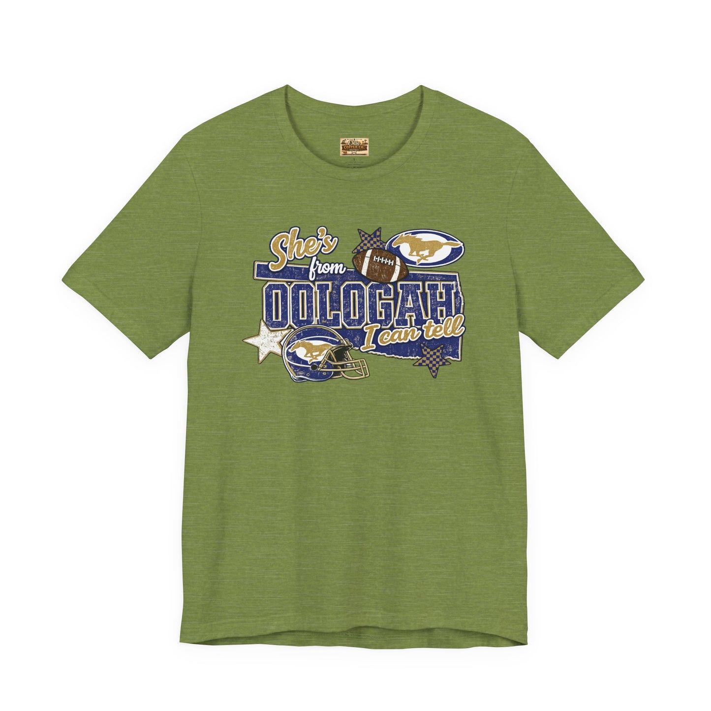 Oologah Team Tee — "Stay from Oologah Teamster" Vintage Football Graphic T-Shirt