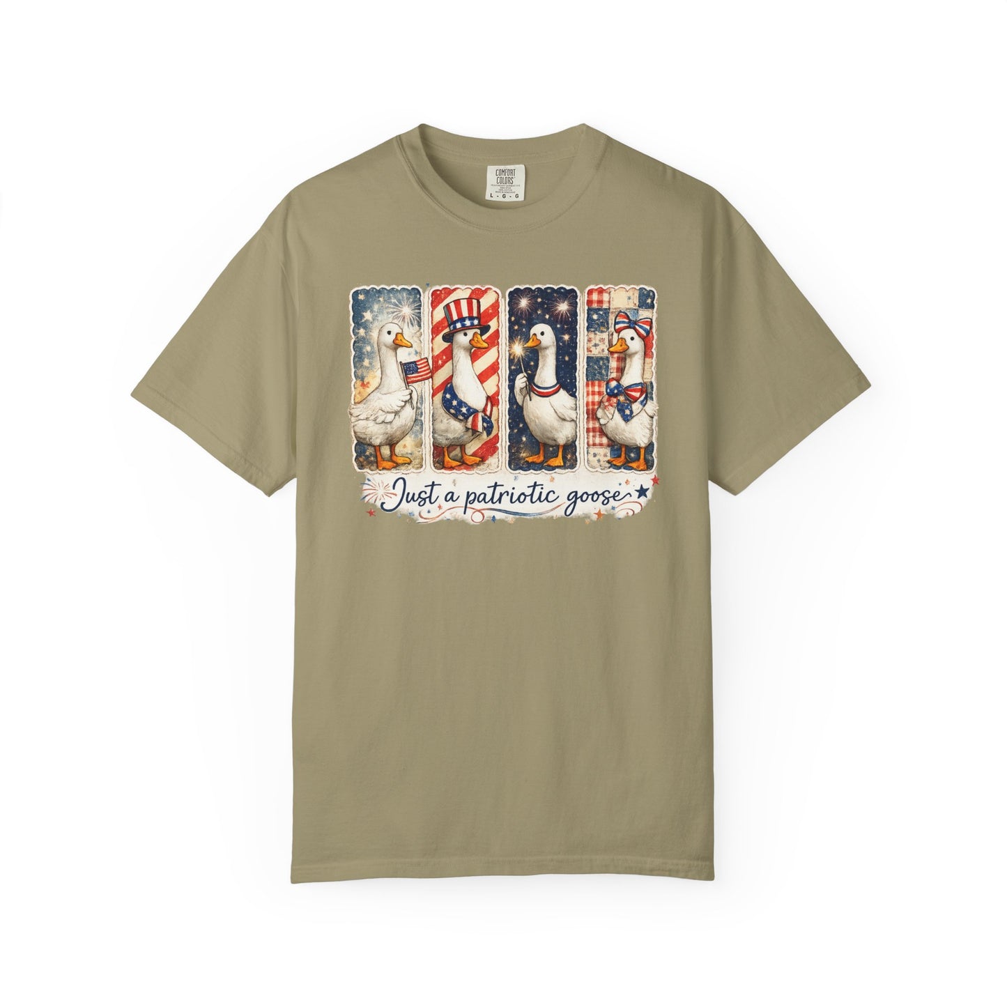 Patriotic Goose T-Shirt — "Just a patriotic goose" Americana Tee