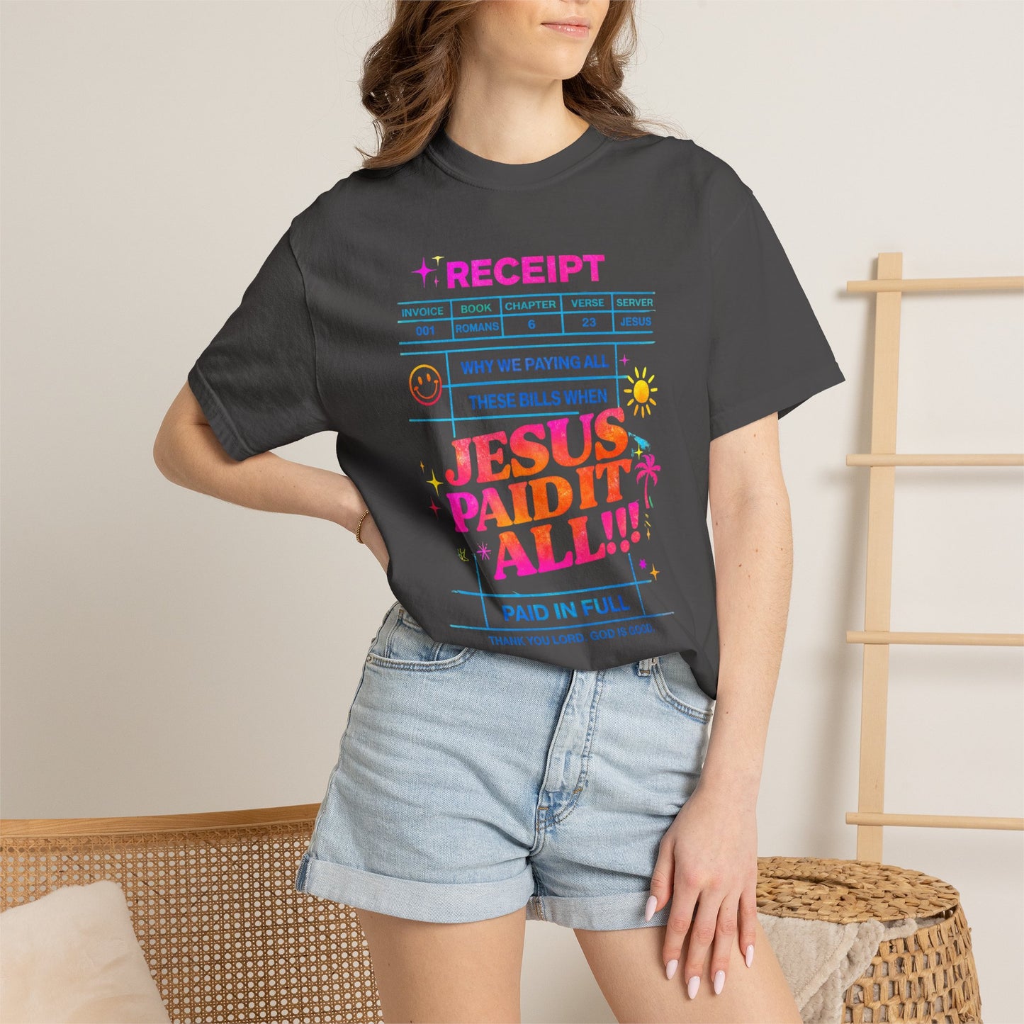 Jesus Paid It All Receipt T-Shirt