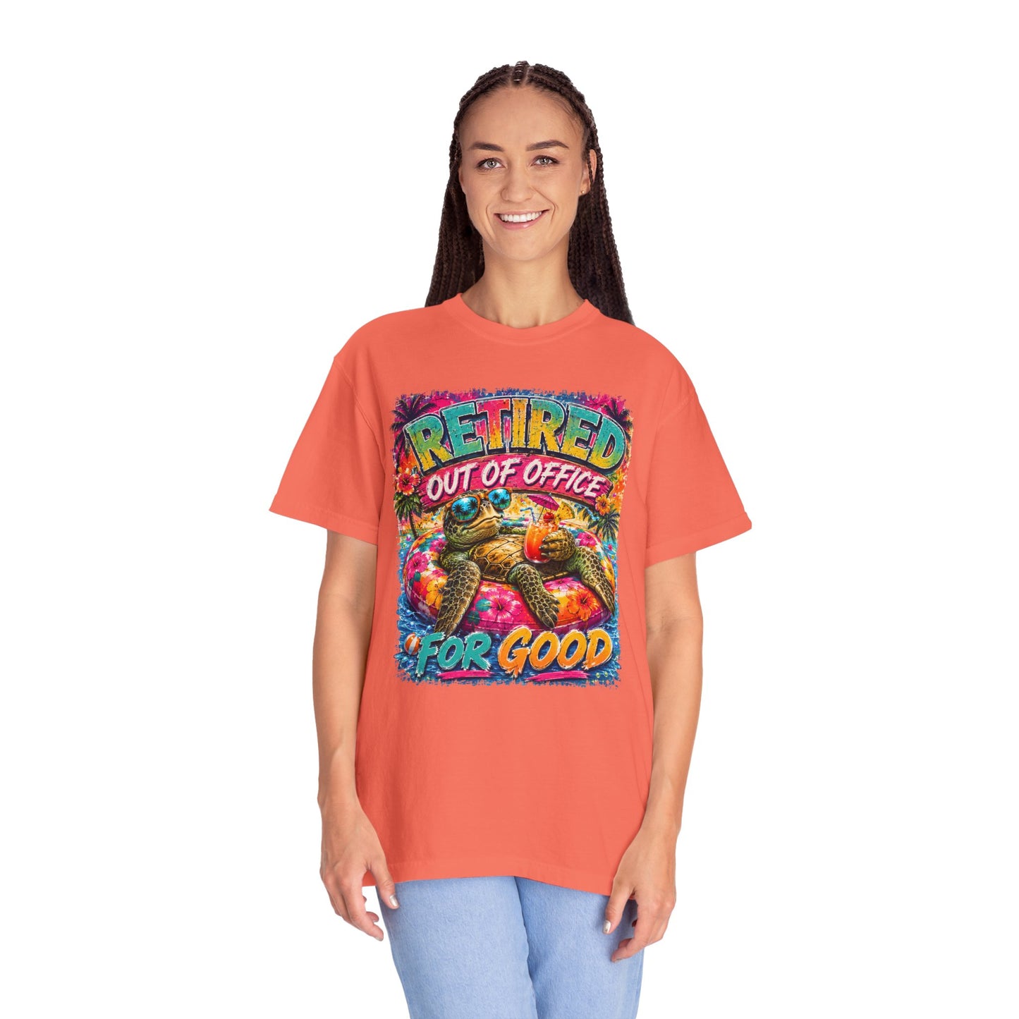 Retired Out of Office For Good T-Shirt — Funny Retirement Turtle Tee
