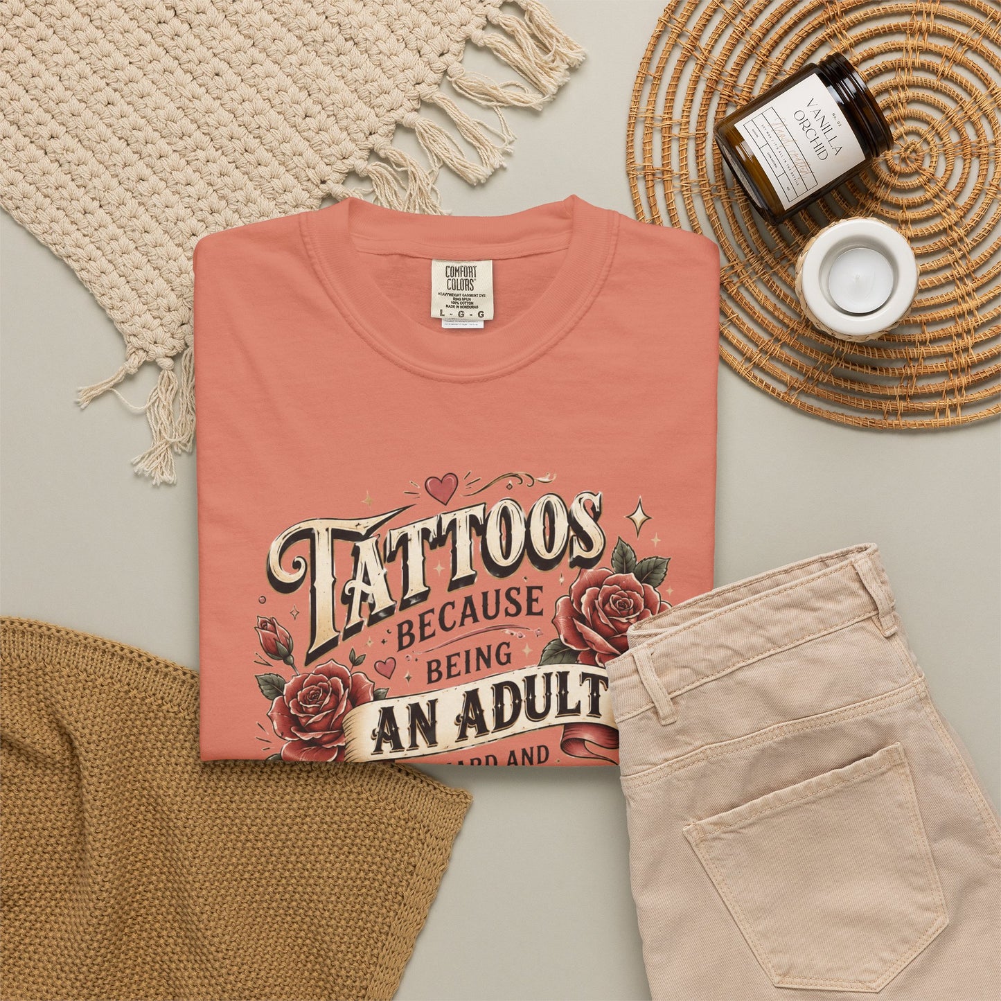 "Tattoos Because Being An Adult I Deserve Stickers" T-Shirt
