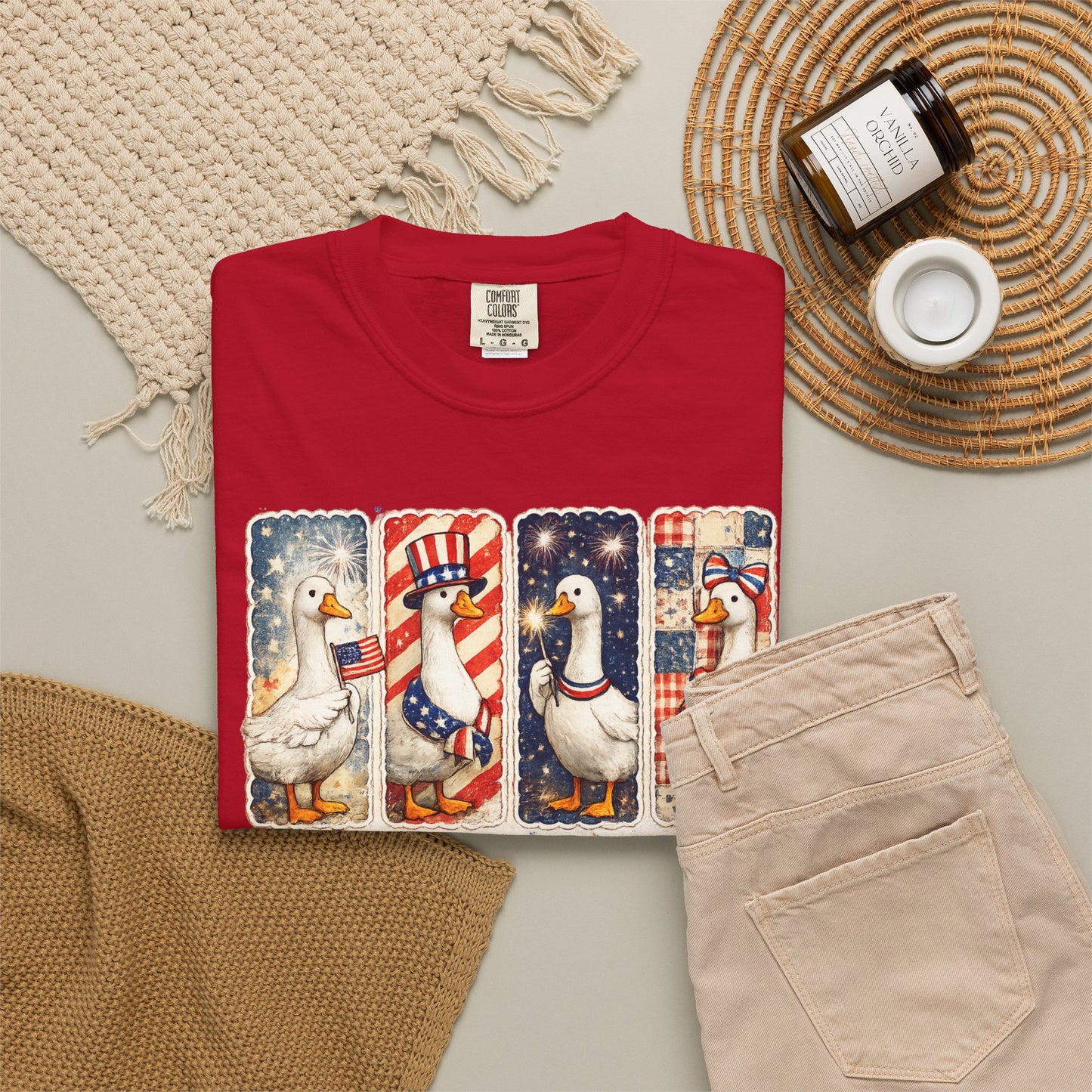 Patriotic Goose T-Shirt — "Just a patriotic goose" Americana Tee