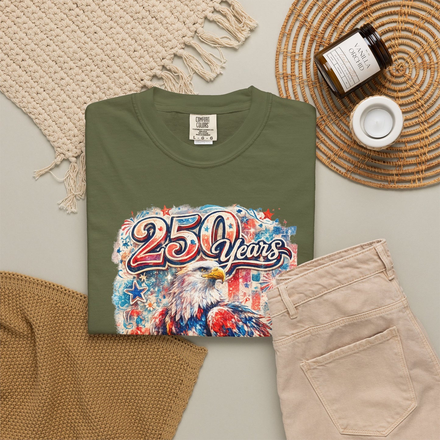 250 Years Eagle T-Shirt — Patriotic Anniversary Graphic Tee