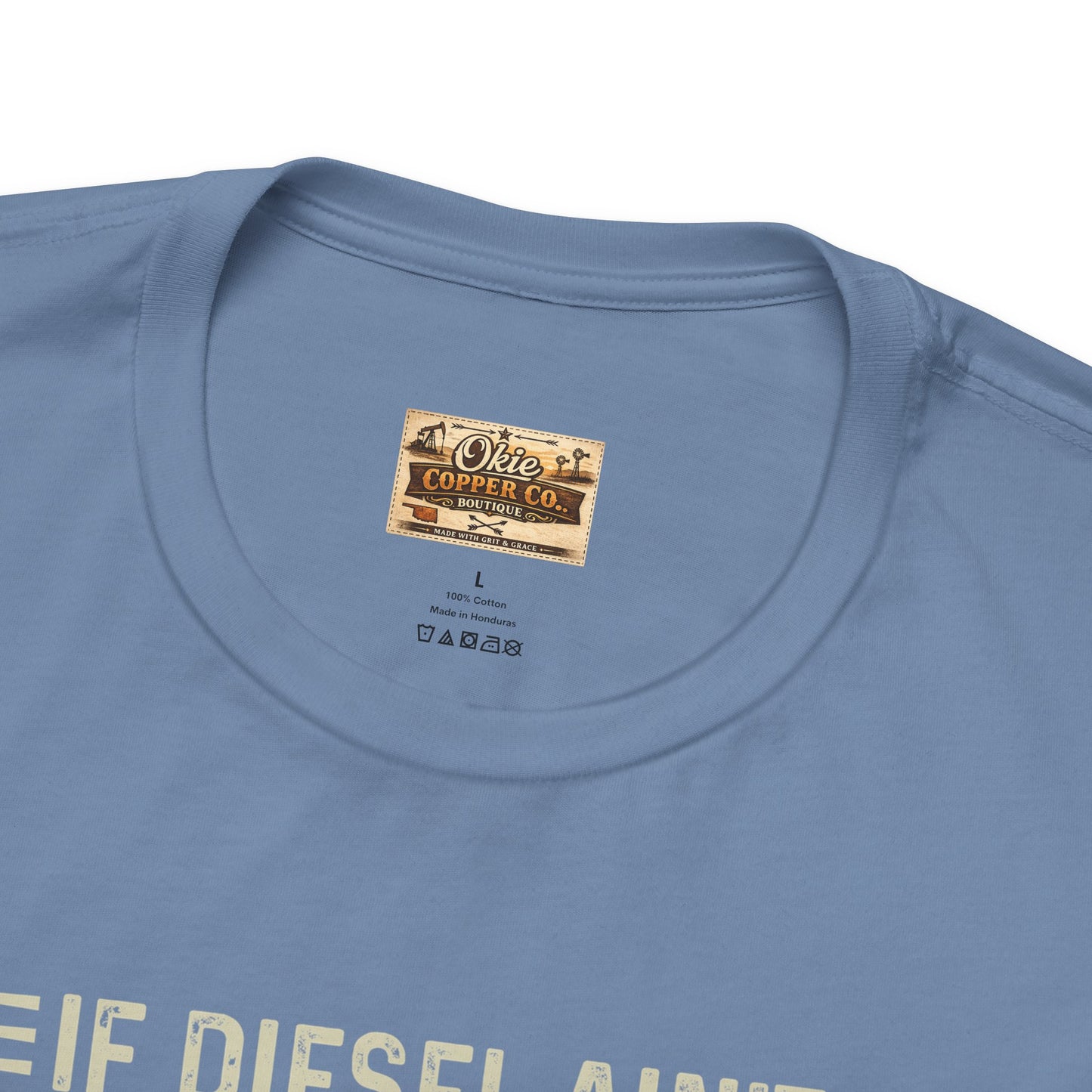 Trucker Tee — “If Diesel Ain’t Burnin’ Then I Ain’t Oearnin’” Vintage Semi Truck Shirt