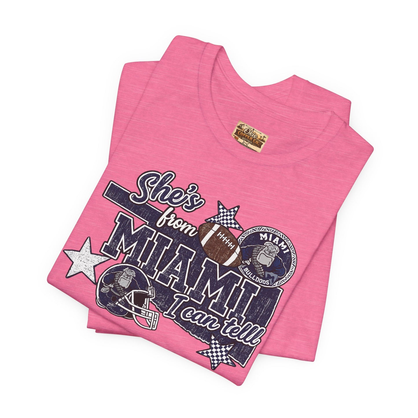 She's From Miami Graphic Tee — Retro Football Fan Shirt