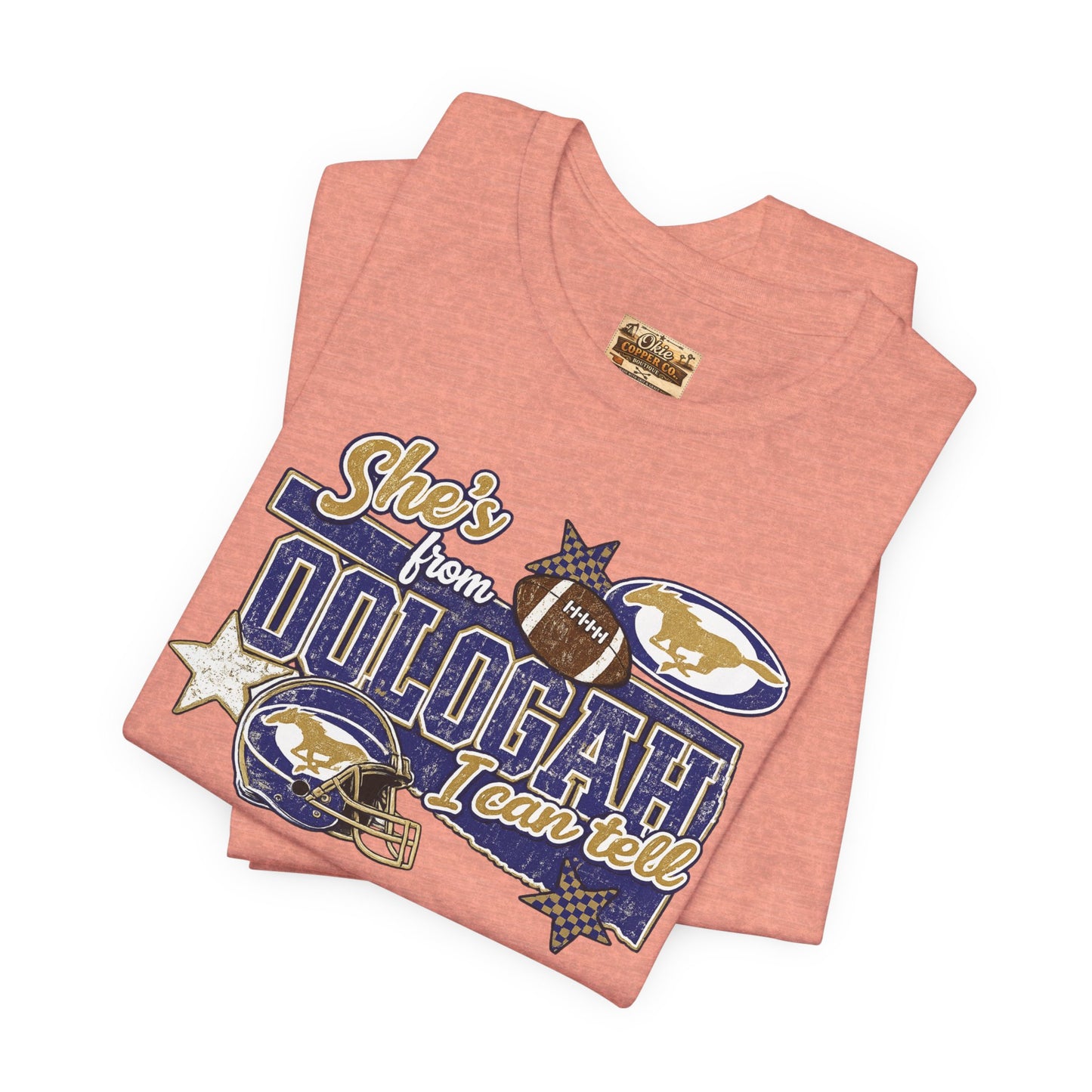 Oologah Team Tee — "Stay from Oologah Teamster" Vintage Football Graphic T-Shirt