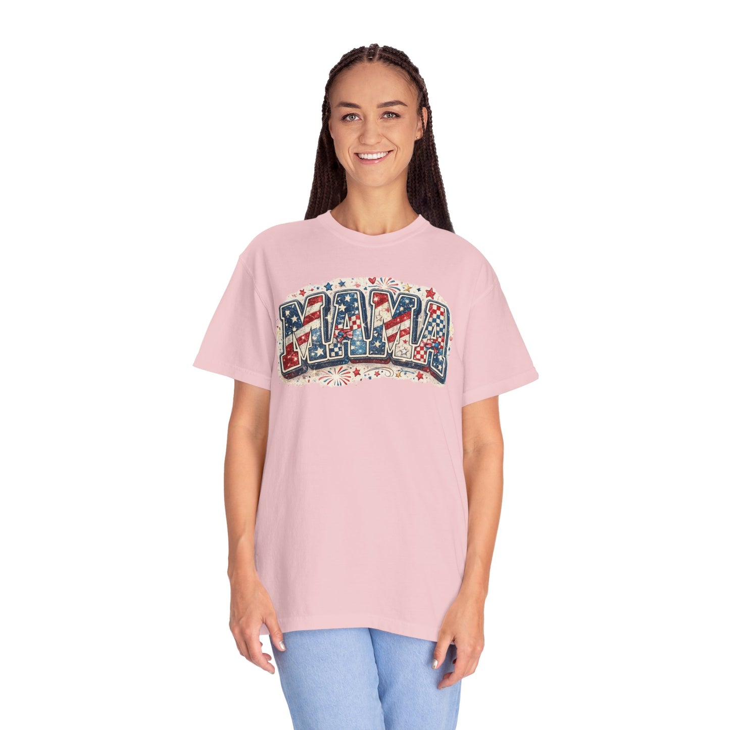 Mama Patriotic T-Shirt — Red White Blue Americana Graphic Tee