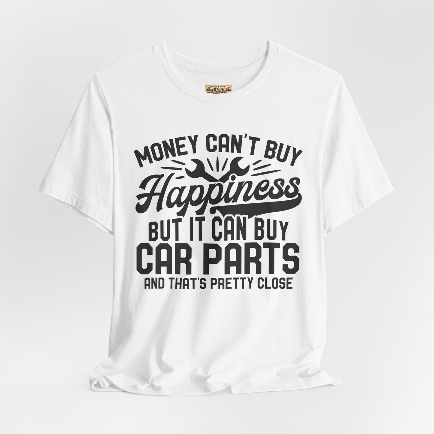 Car Parts Funny Tee — "Money Can't Buy Happiness But It Can Buy Car Parts" T-Shirt