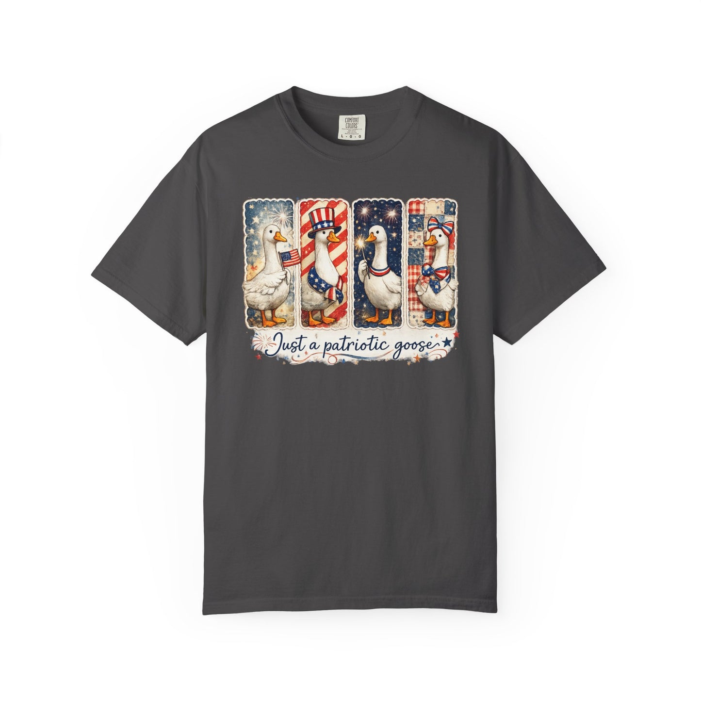 Patriotic Goose T-Shirt — "Just a patriotic goose" Americana Tee