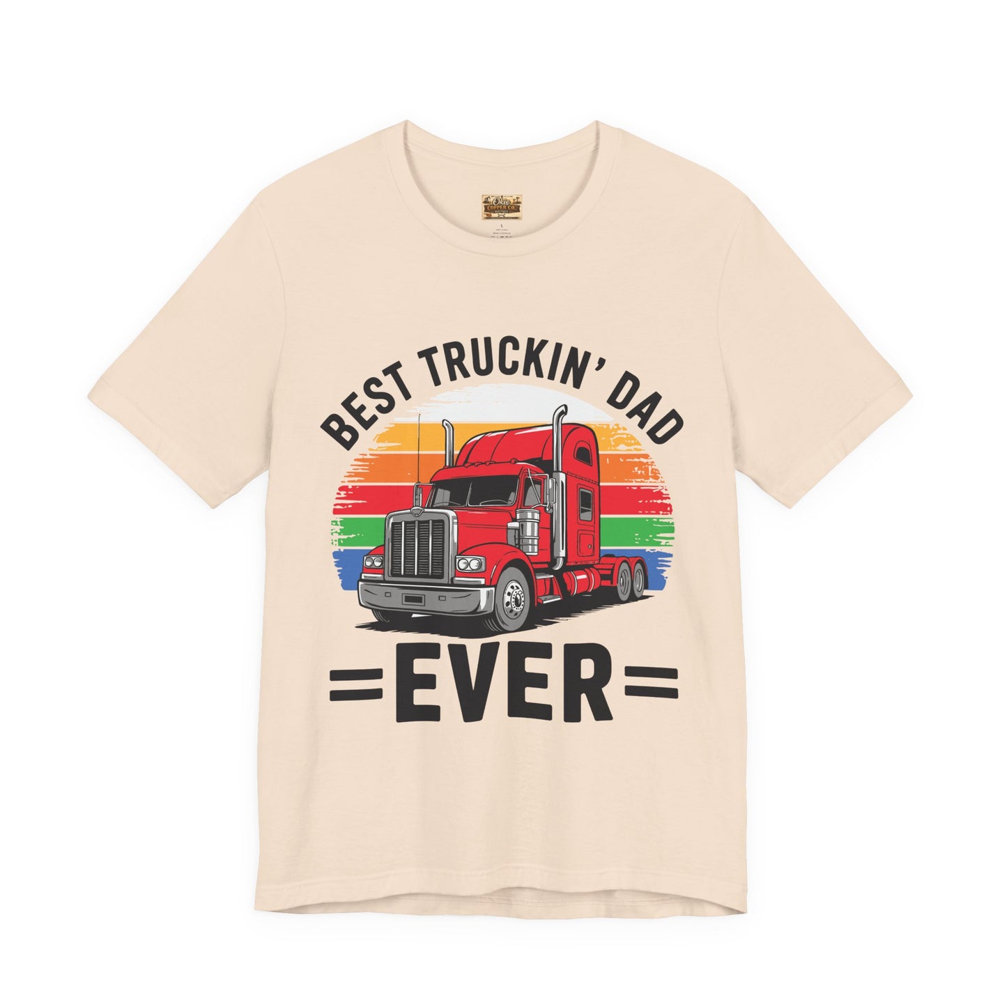 Best Truckin' Dad Ever T-Shirt — Vintage Semi Truck Father's Day Tee