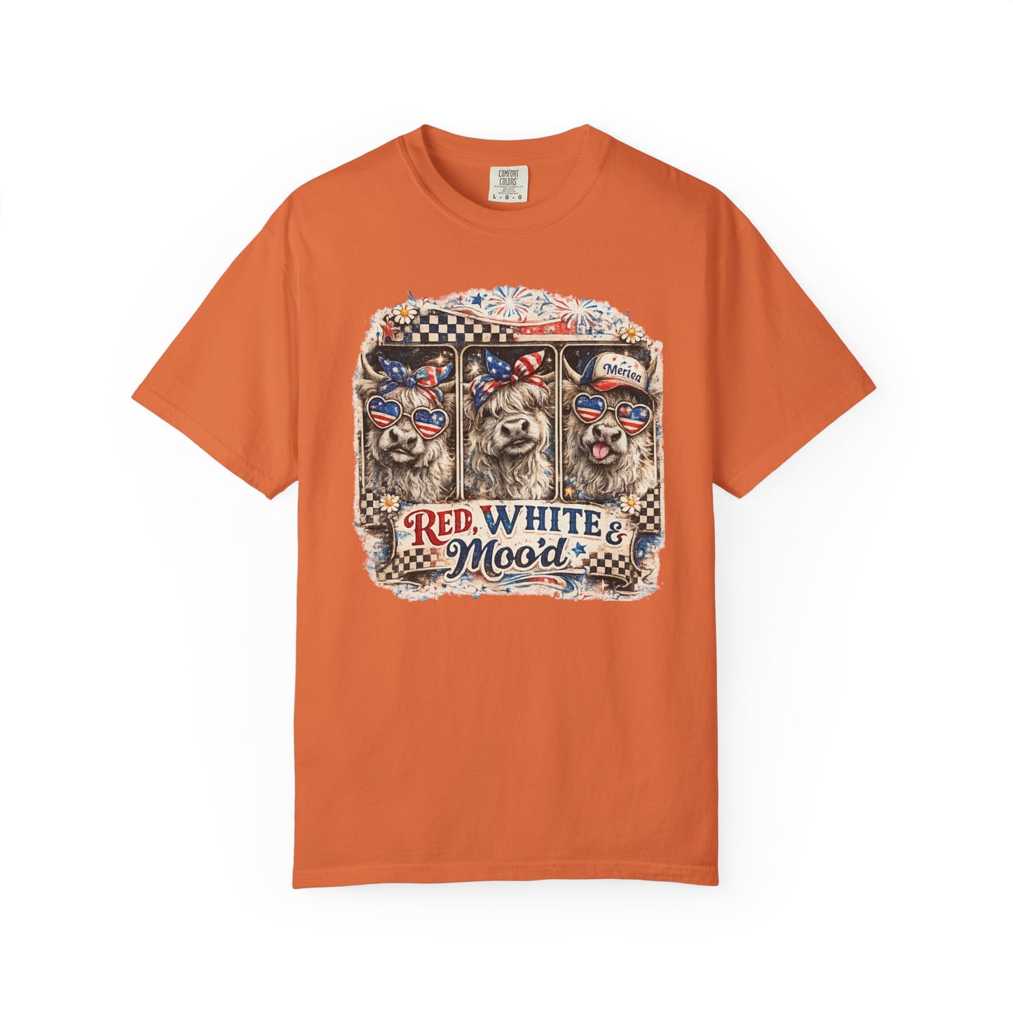 Patriotic Dogs "Red, White & Moo-d" T-Shirt