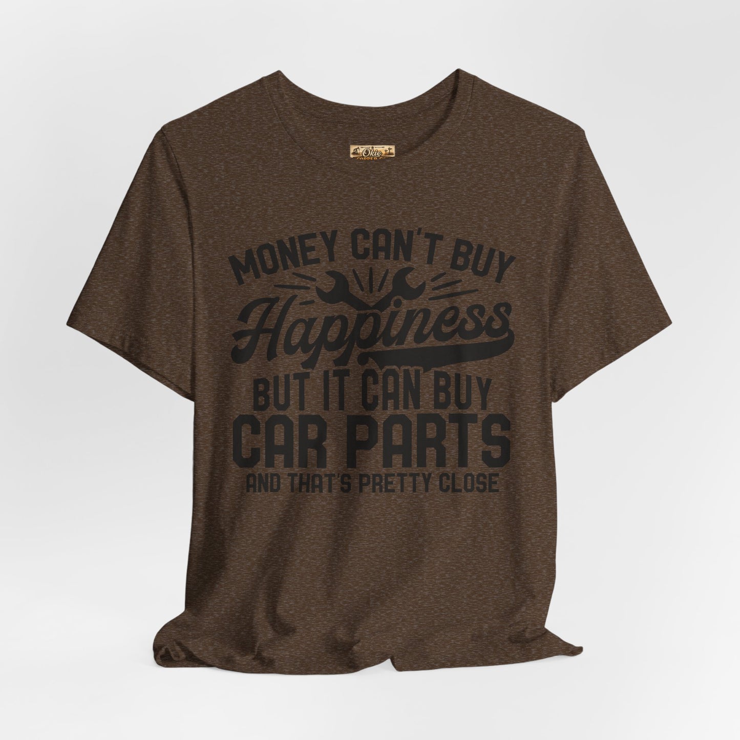 Car Parts Funny Tee — "Money Can't Buy Happiness But It Can Buy Car Parts" T-Shirt