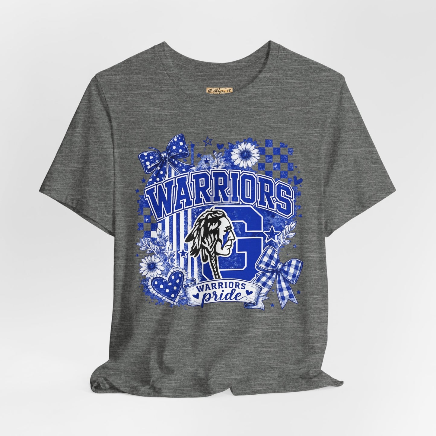 Warriors Pride Graphic Tee — School Spirit Warrior Mascot T-Shirt