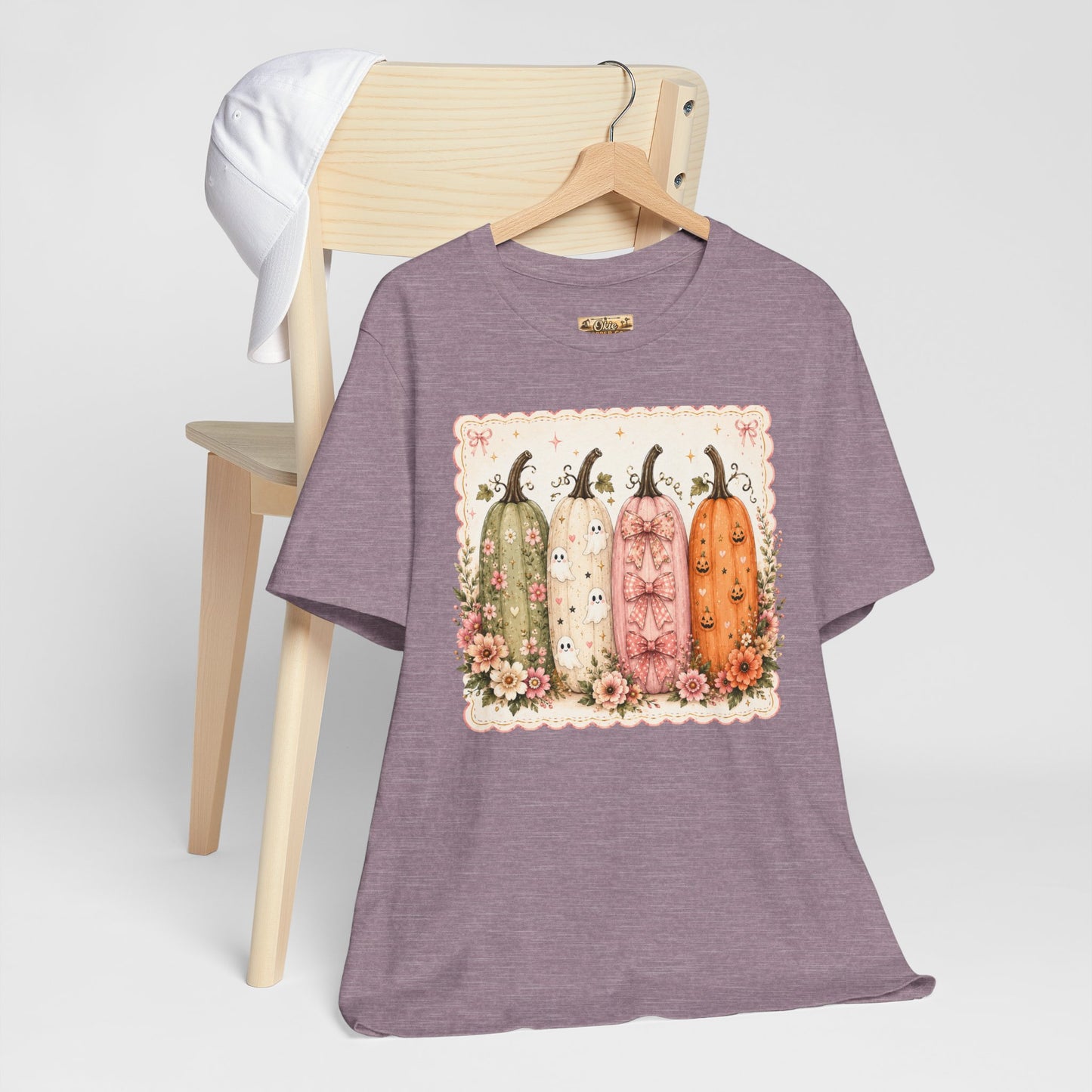 Vintage Floral Pumpkin Tee — Autumn Harvest Graphic T-Shirt