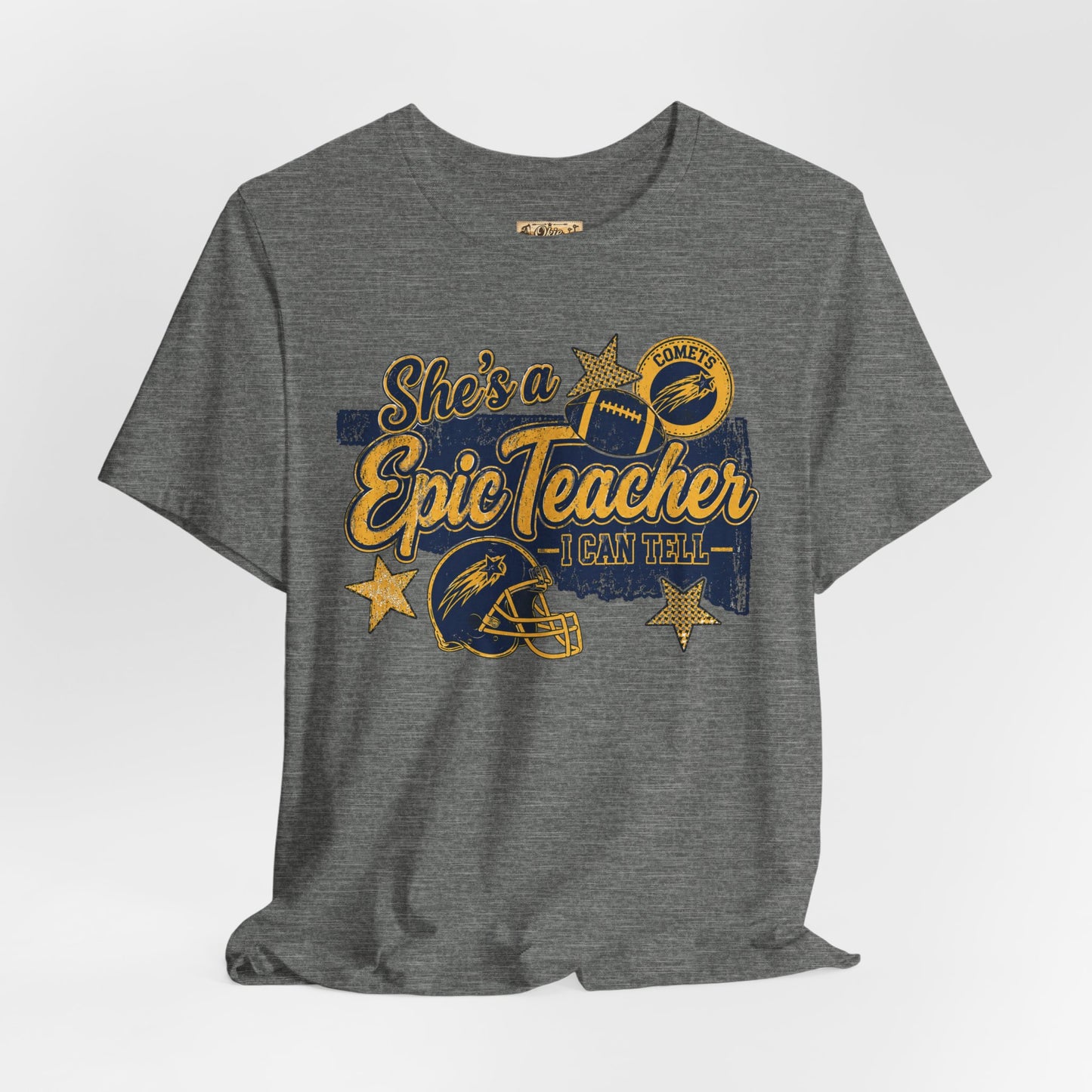 Epic Teacher Football T-Shirt — "She's a Epic Teacher" Coach & School Spirit Tee
