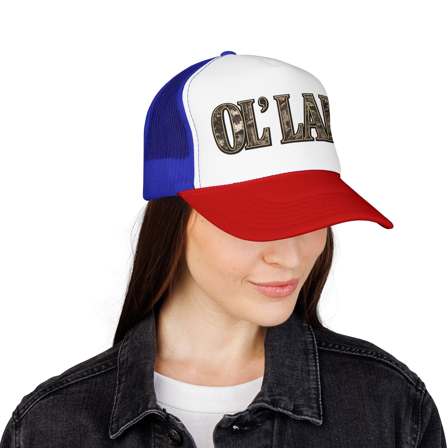 Ol' Lady Trucker Hat — Vintage Rustic Foam Cap for Country Style
