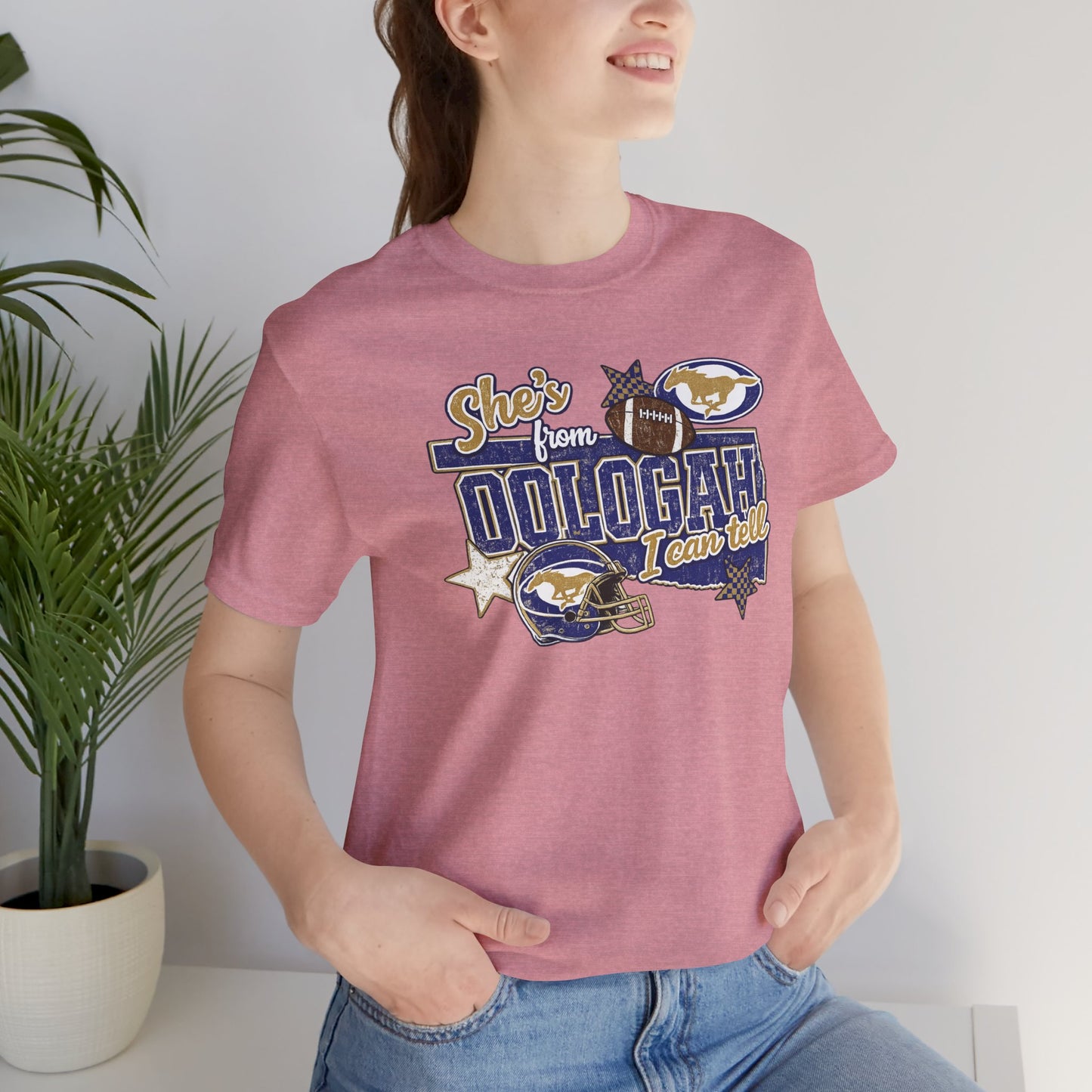 Oologah Team Tee — "Stay from Oologah Teamster" Vintage Football Graphic T-Shirt