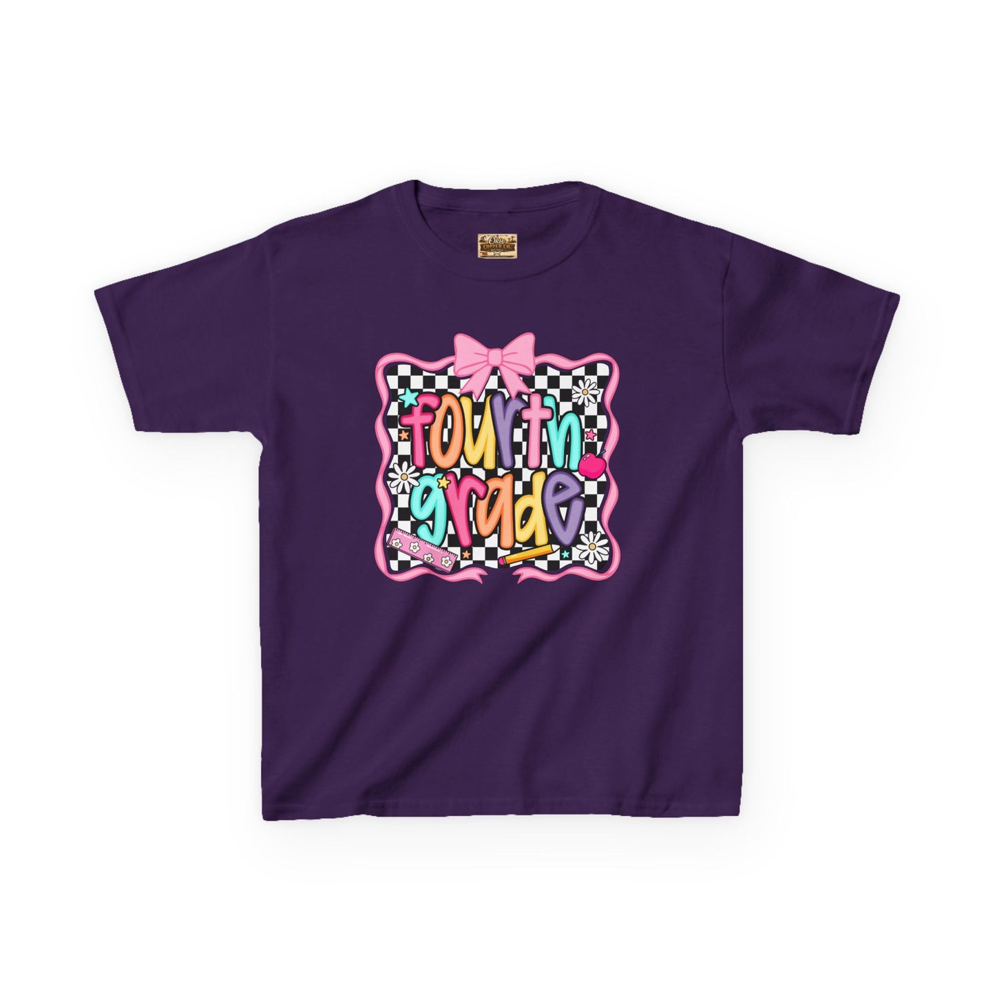 Fourth Grade Kids T‑Shirt – Colorful Back to School Design ("Fourth Grade")