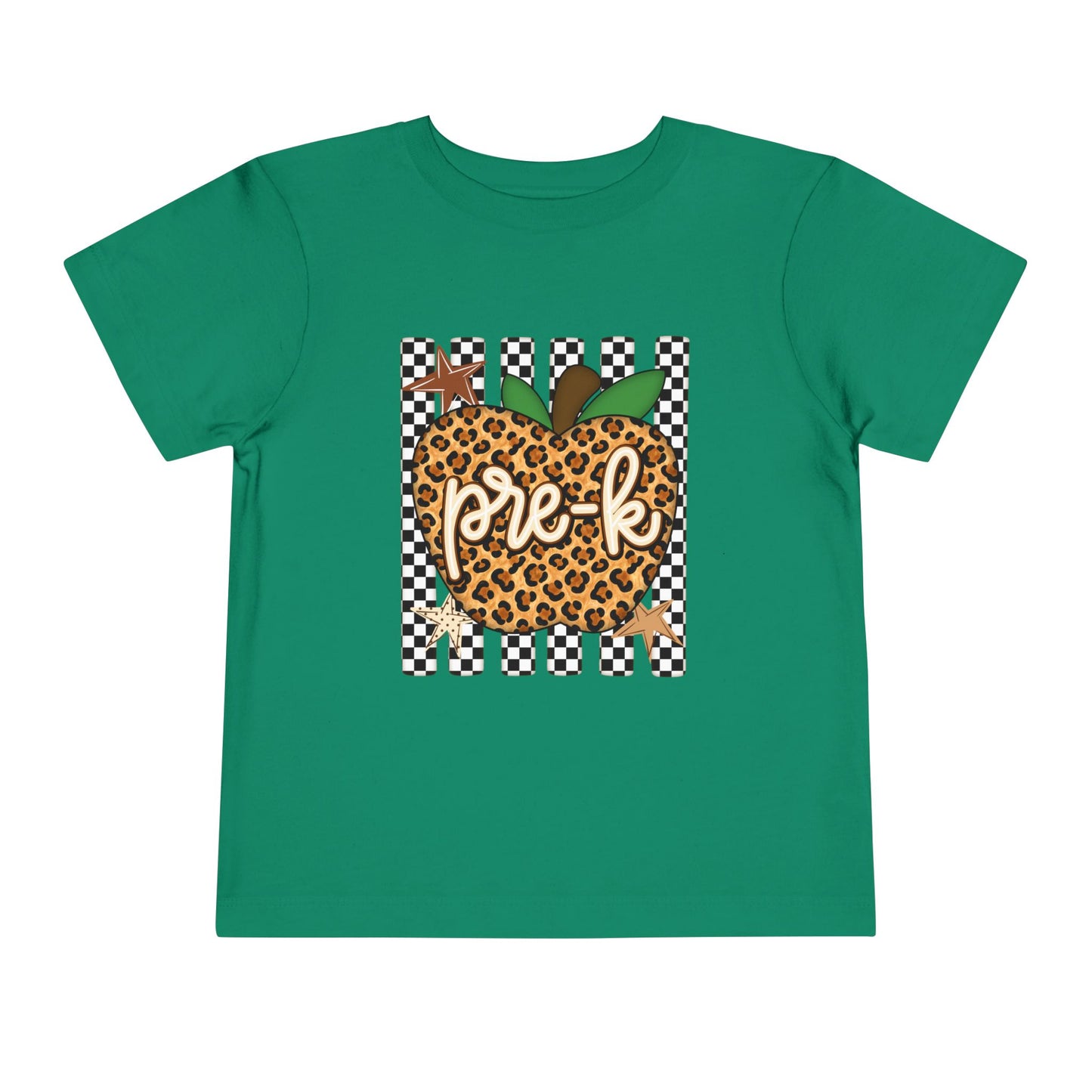 Pre-K Leopard Apple Toddler Tee