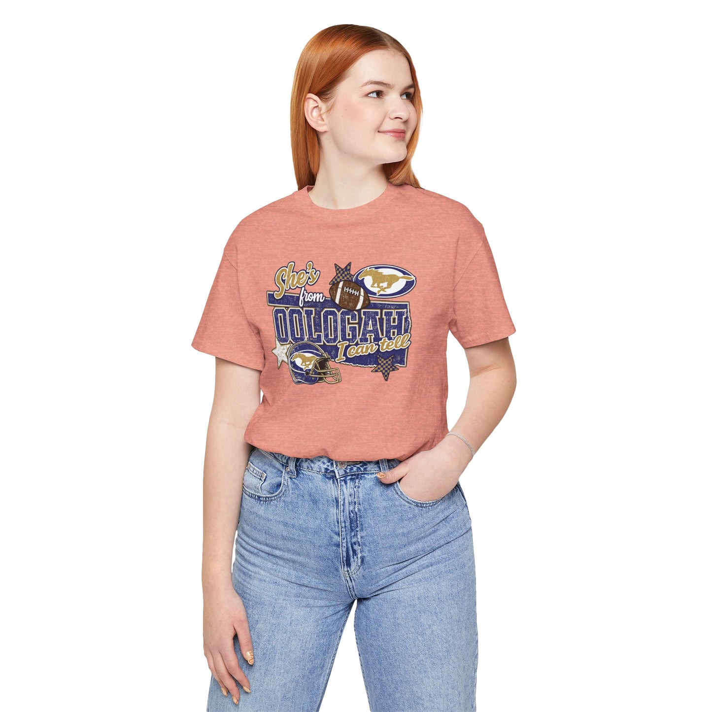 Oologah Team Tee — "Stay from Oologah Teamster" Vintage Football Graphic T-Shirt