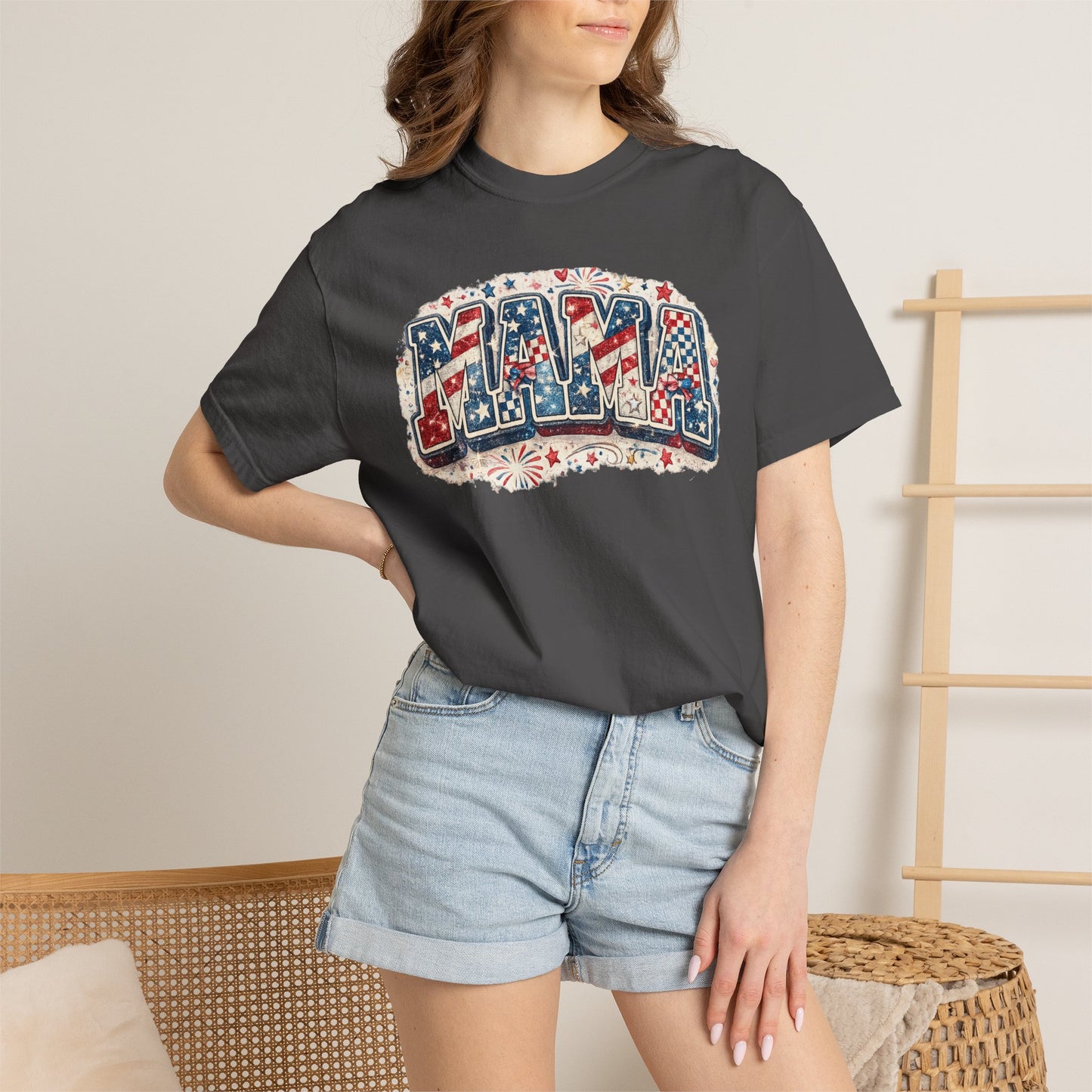 Mama Patriotic T-Shirt — Red White Blue Americana Graphic Tee