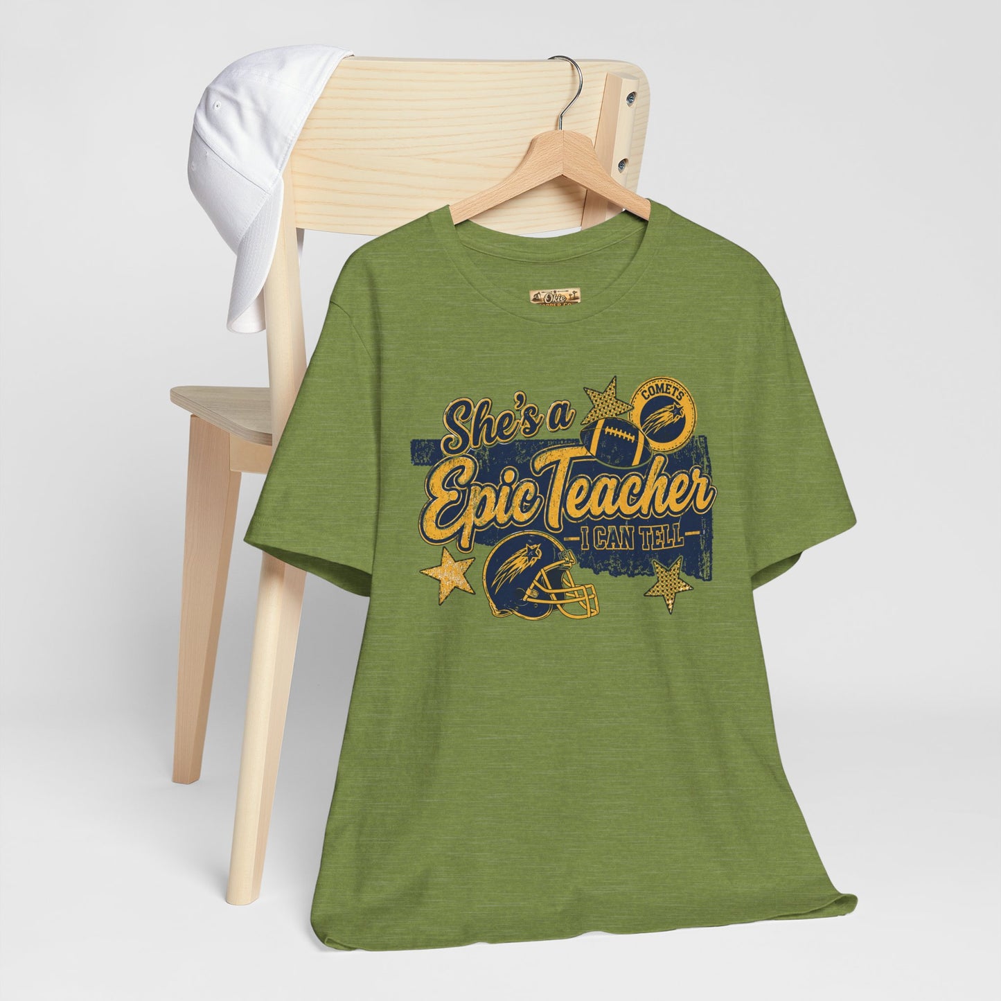 Epic Teacher Football T-Shirt — "She's a Epic Teacher" Coach & School Spirit Tee