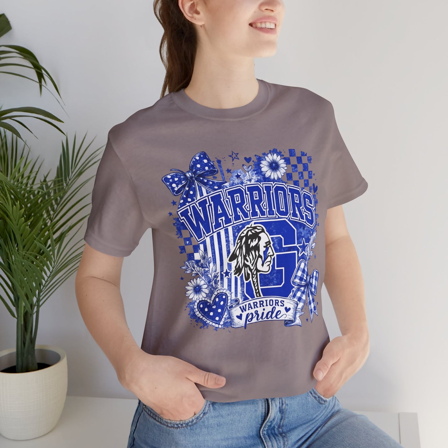 Warriors Pride Graphic Tee — School Spirit Warrior Mascot T-Shirt