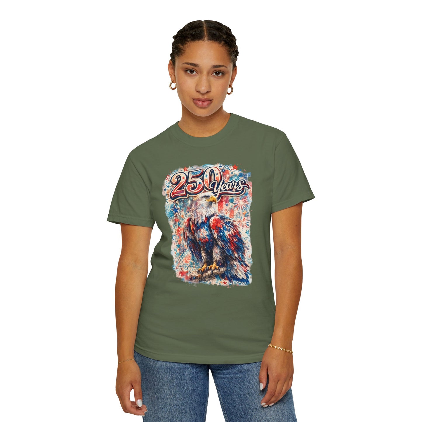 250 Years Eagle T-Shirt — Patriotic Anniversary Graphic Tee