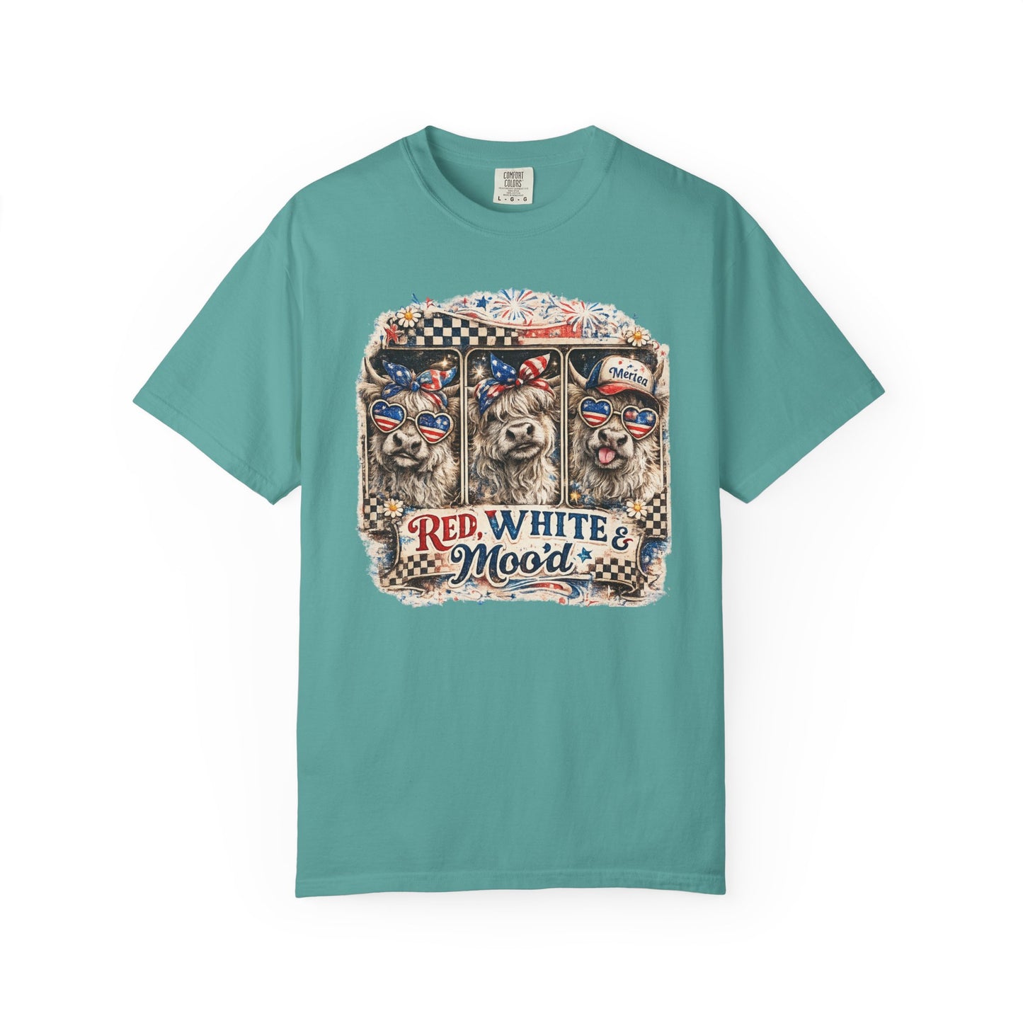 Patriotic Dogs "Red, White & Moo-d" T-Shirt