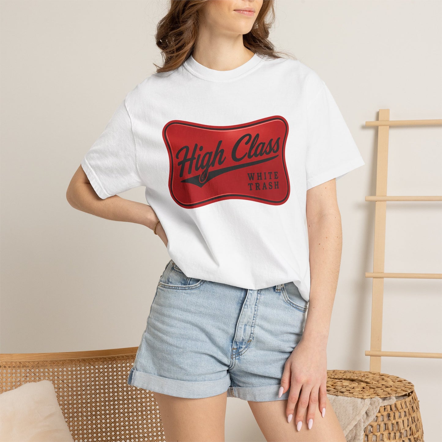 T-Shirt — "High Class White Trash" Retro Logo