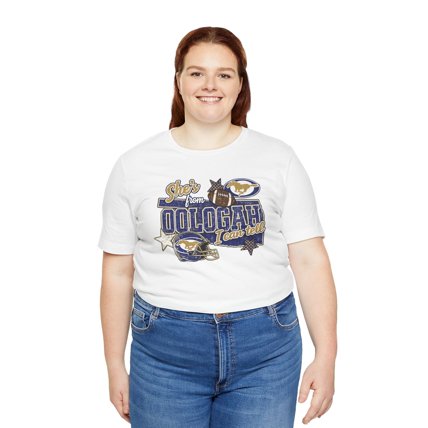 Oologah Team Tee — "Stay from Oologah Teamster" Vintage Football Graphic T-Shirt