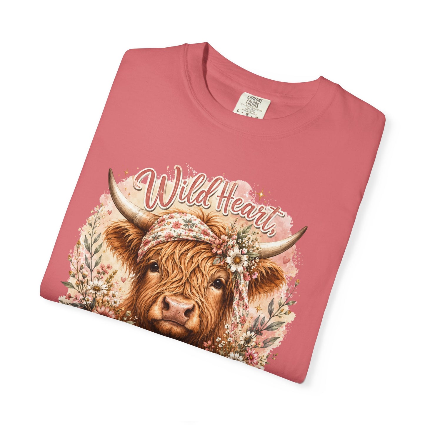T-Shirt — “Wild Heart, Soft Soul” Highland Cow Graphic Tee