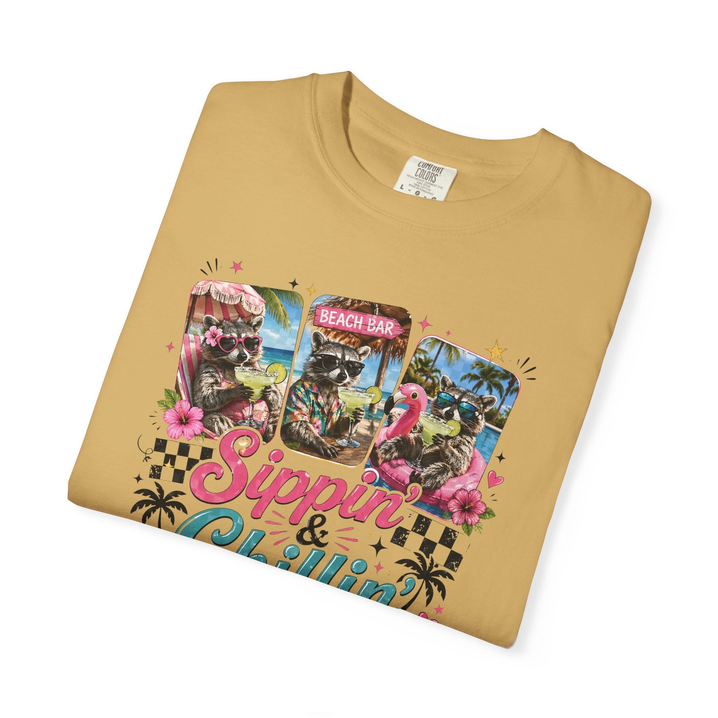 Sippin' & Chillin' T-Shirt — Retro Tropical Drink Graphic Tee