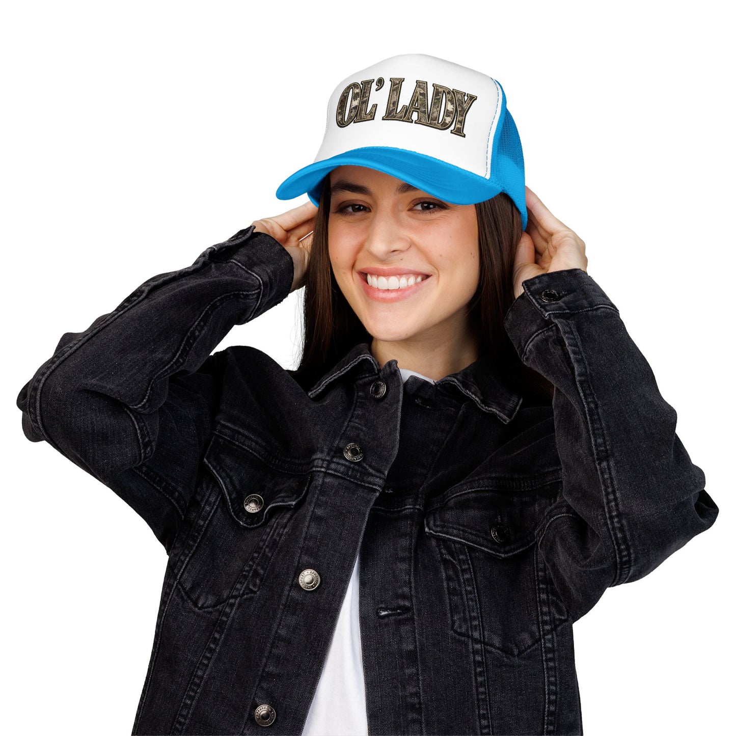 Ol' Lady Trucker Hat — Vintage Rustic Foam Cap for Country Style