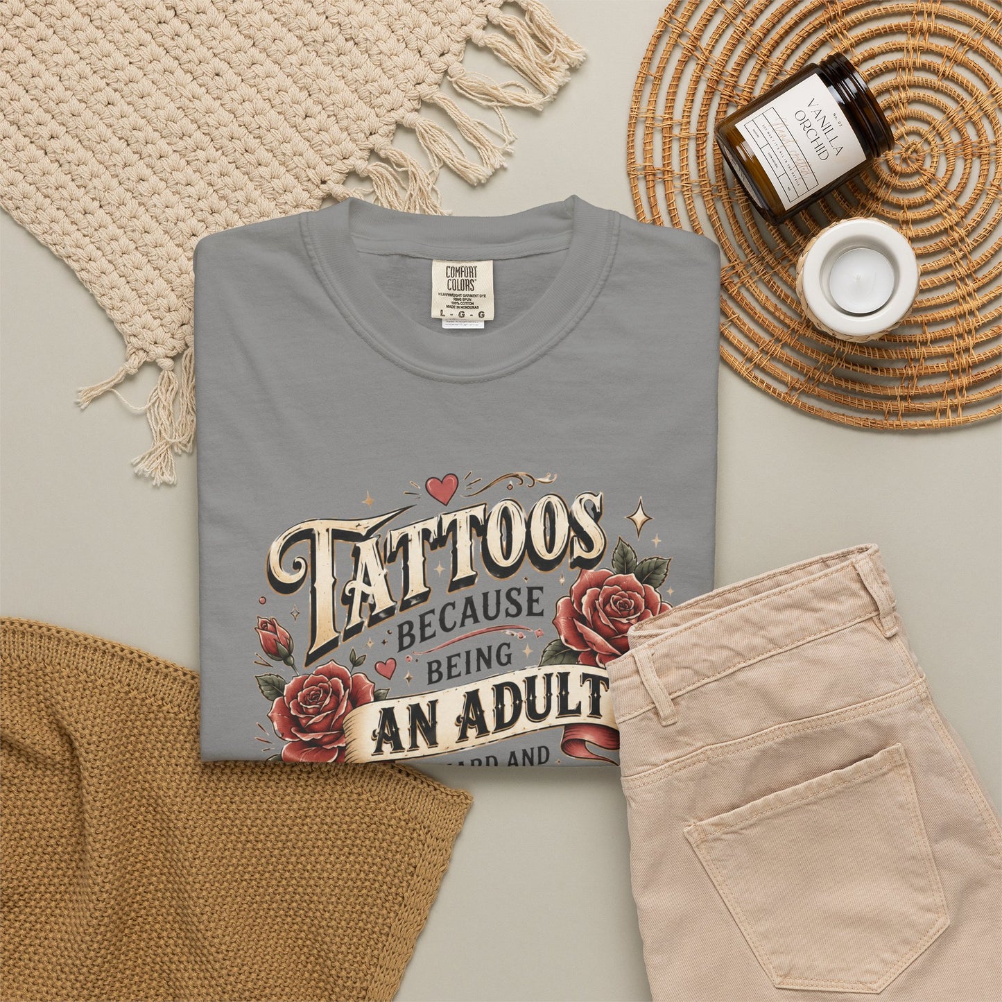"Tattoos Because Being An Adult I Deserve Stickers" T-Shirt