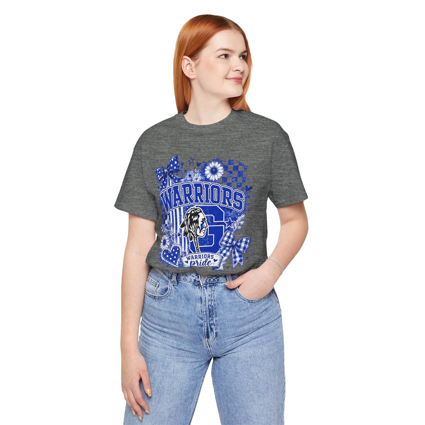 Warriors Pride Graphic Tee — School Spirit Warrior Mascot T-Shirt