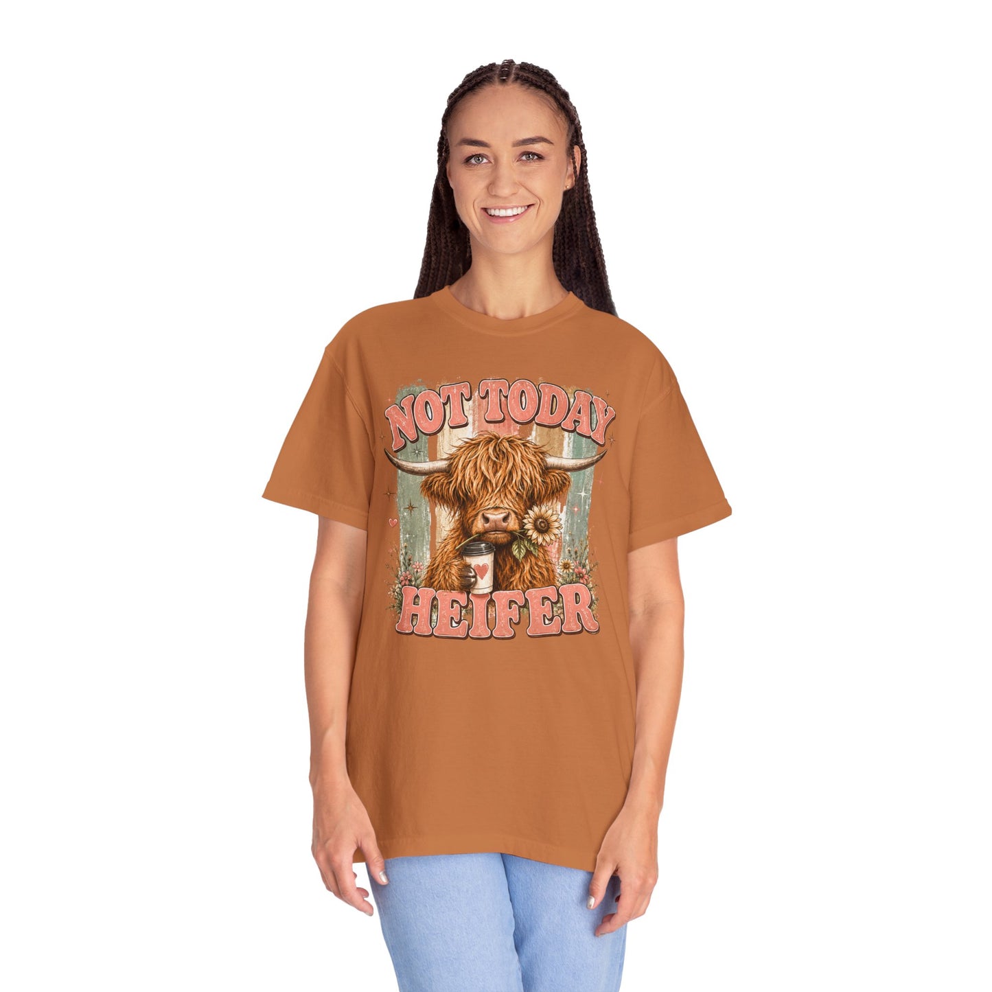 Not Today Heifer T-Shirt — Funny Highland Cow Graphic Tee