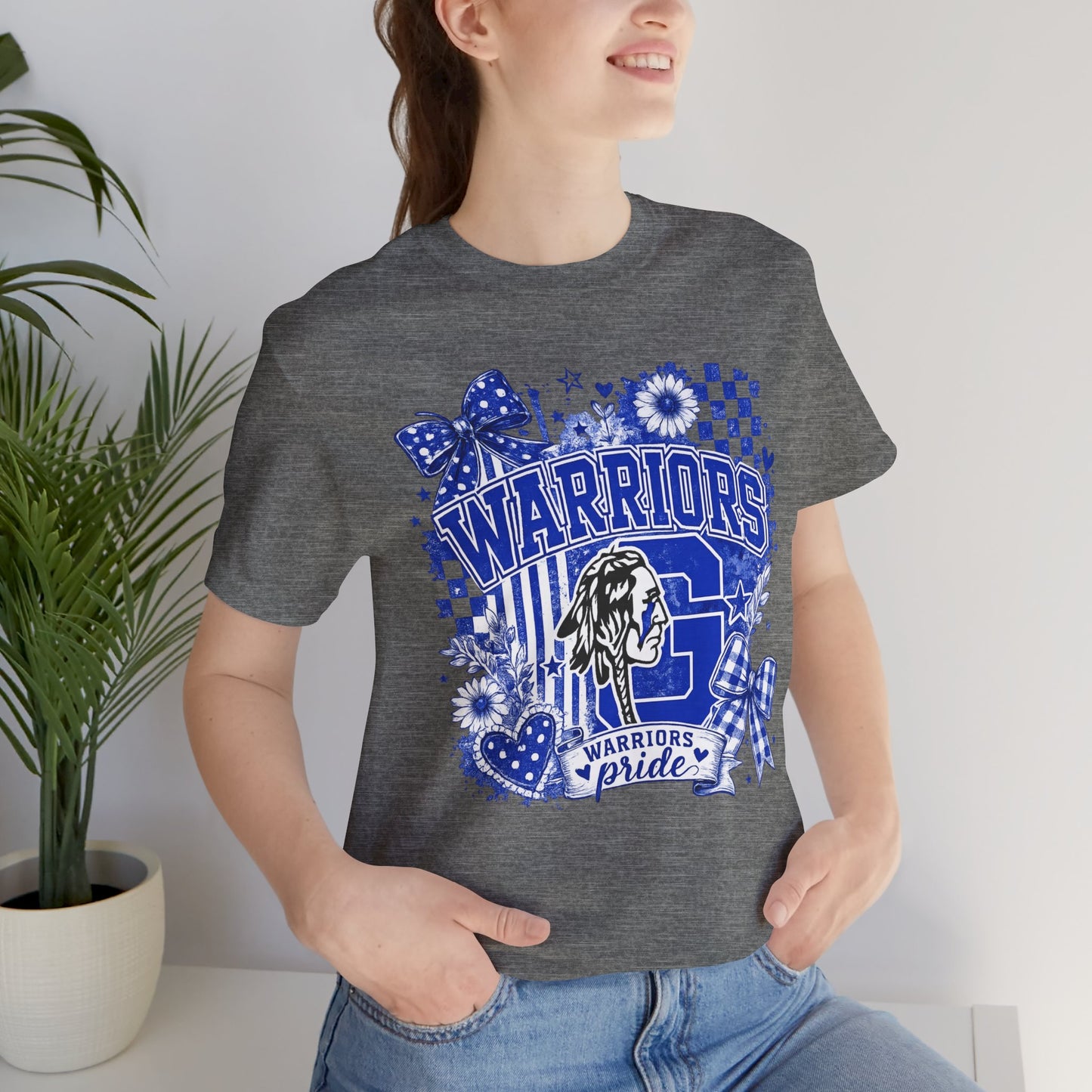 Warriors Pride Graphic Tee — School Spirit Warrior Mascot T-Shirt