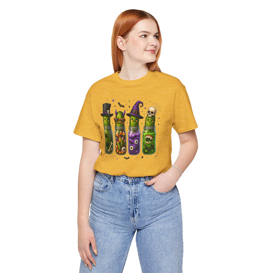Halloween Potion Bottle T‑Shirt — Cute Spooky Witch Brew Tee