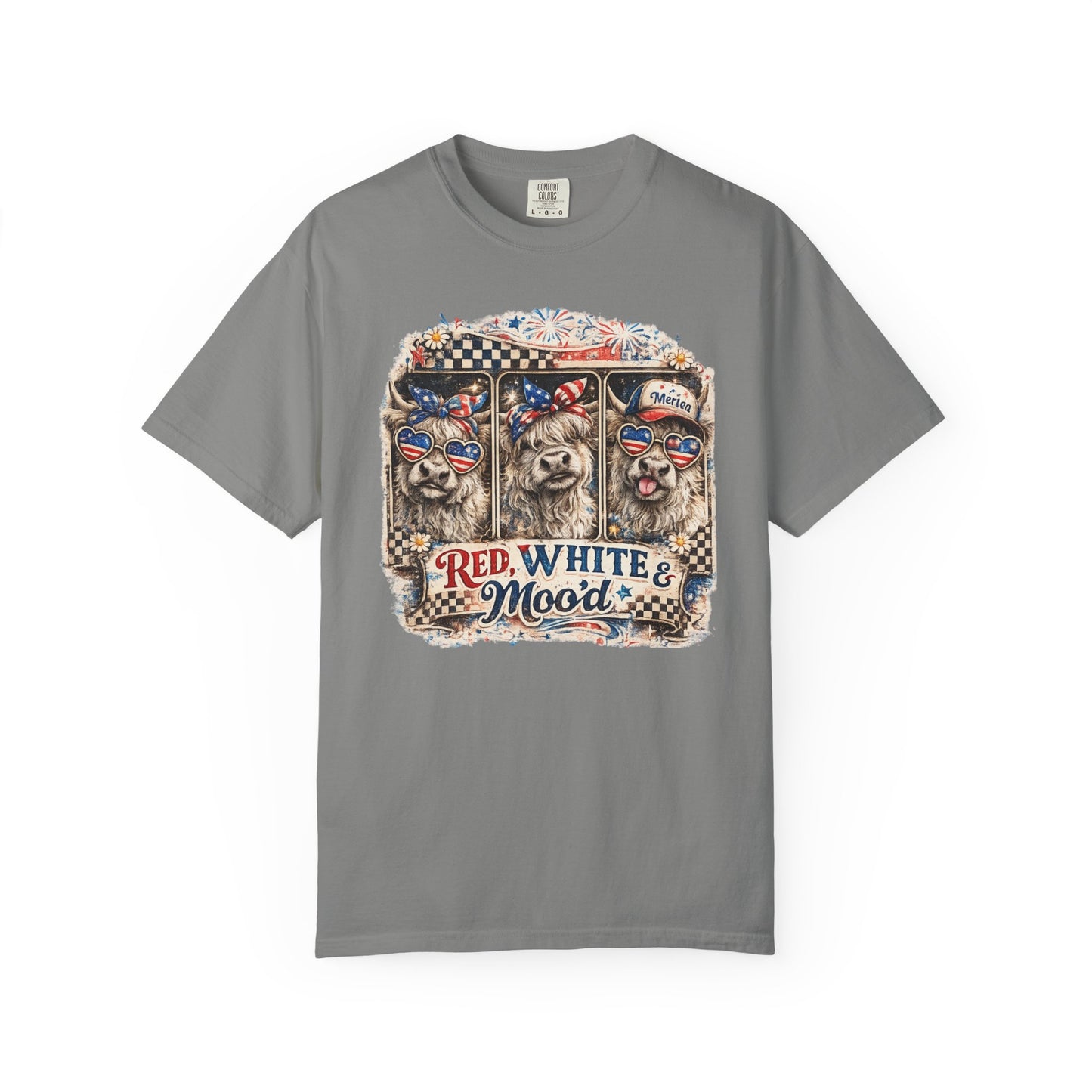Patriotic Dogs "Red, White & Moo-d" T-Shirt