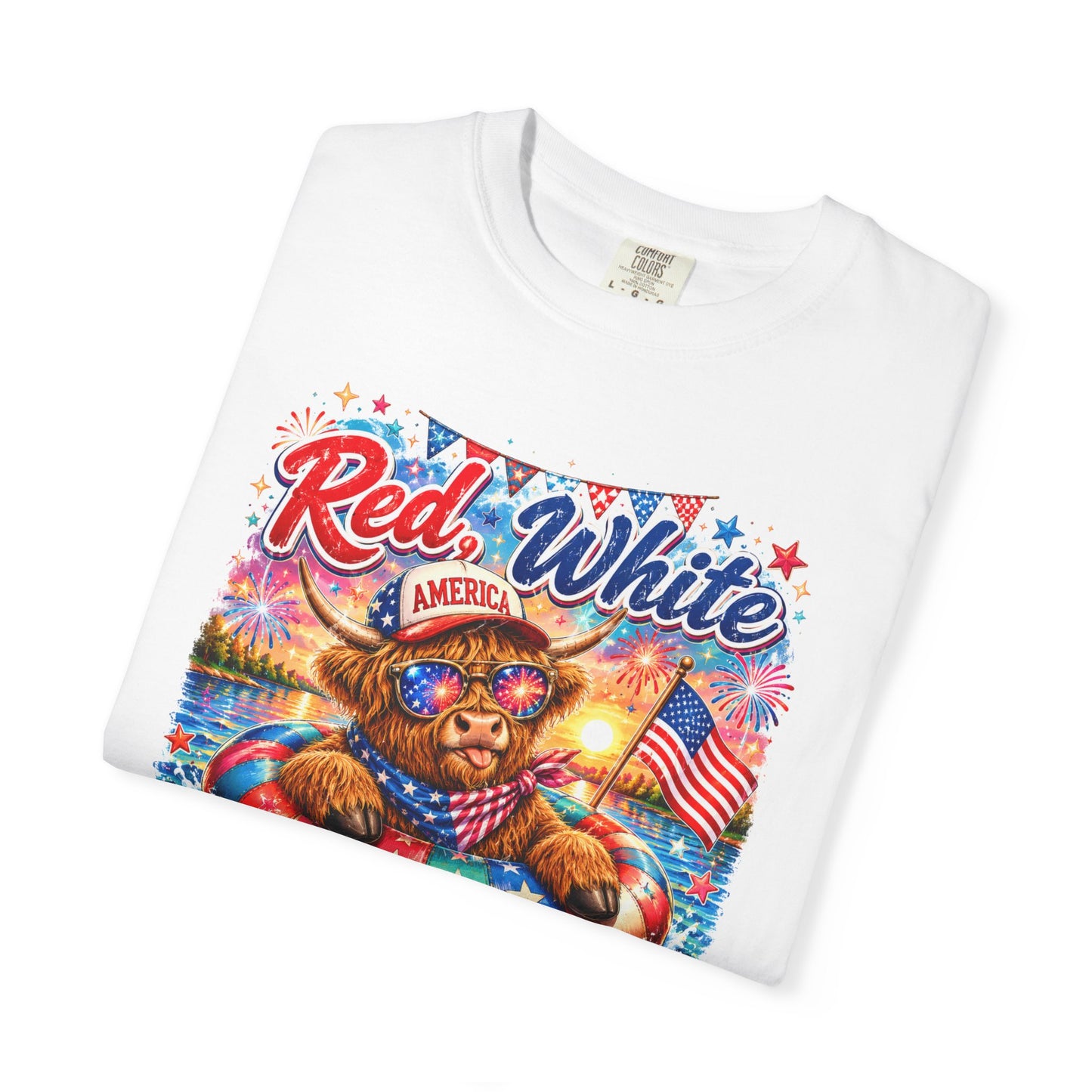 Red, White & Summer Nights T-Shirt — Patriotic Fourth of July Bear Graphic Tee