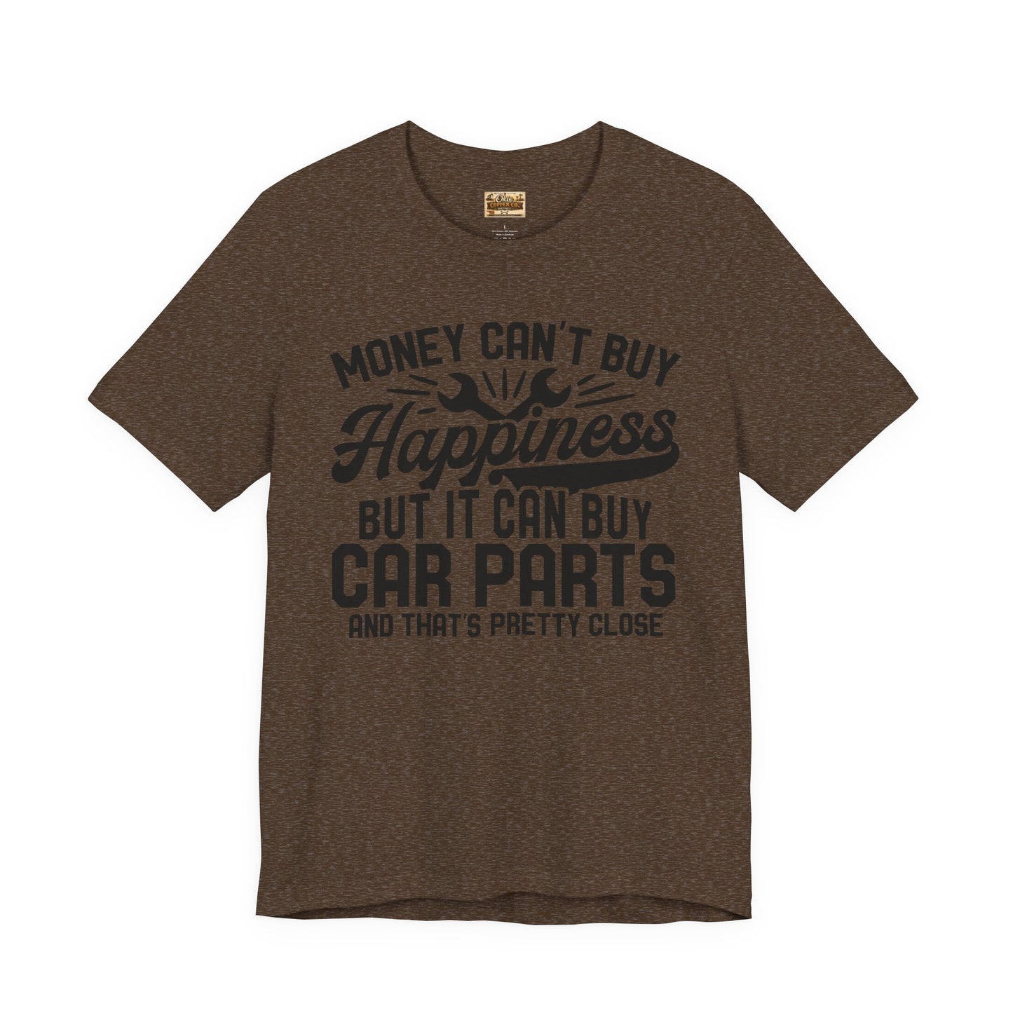Car Parts Funny Tee — "Money Can't Buy Happiness But It Can Buy Car Parts" T-Shirt