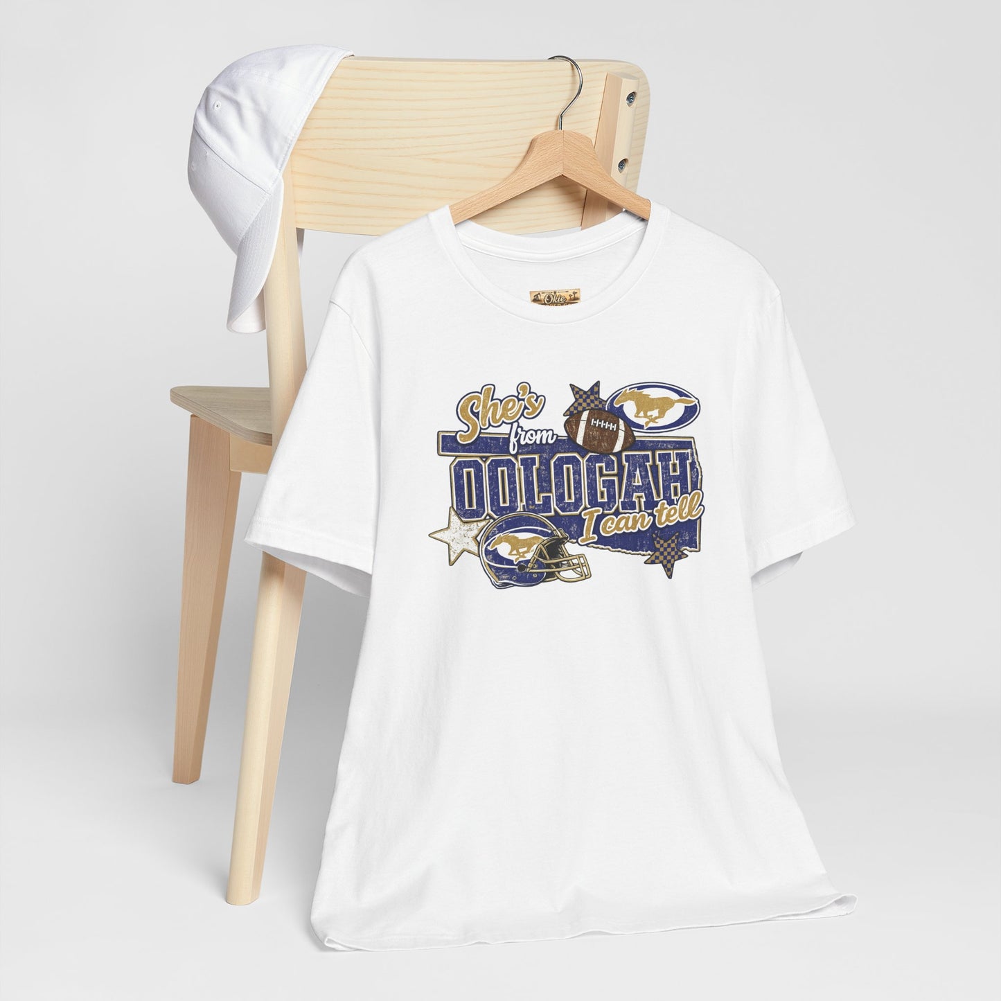 Oologah Team Tee — "Stay from Oologah Teamster" Vintage Football Graphic T-Shirt