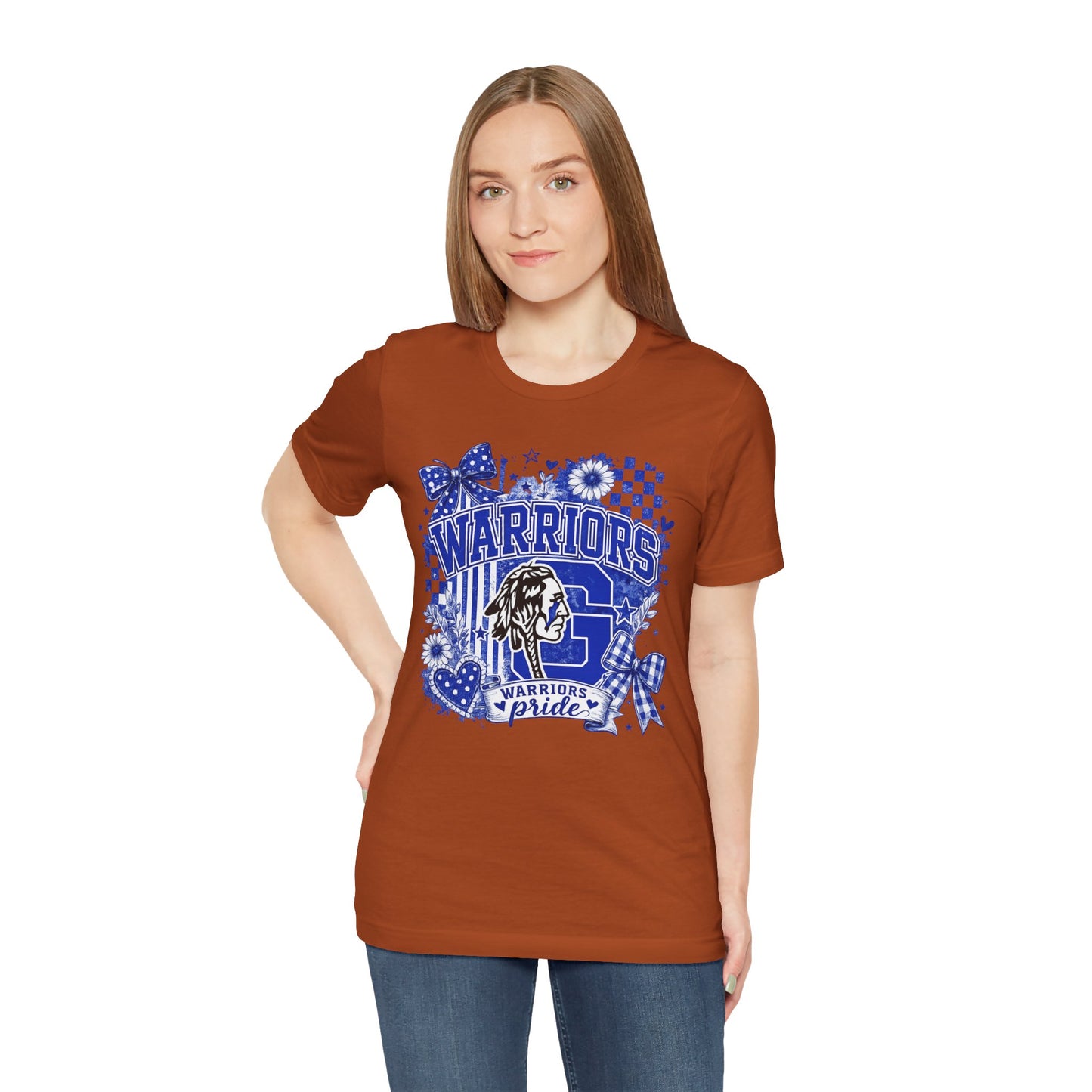 Warriors Pride Graphic Tee — School Spirit Warrior Mascot T-Shirt