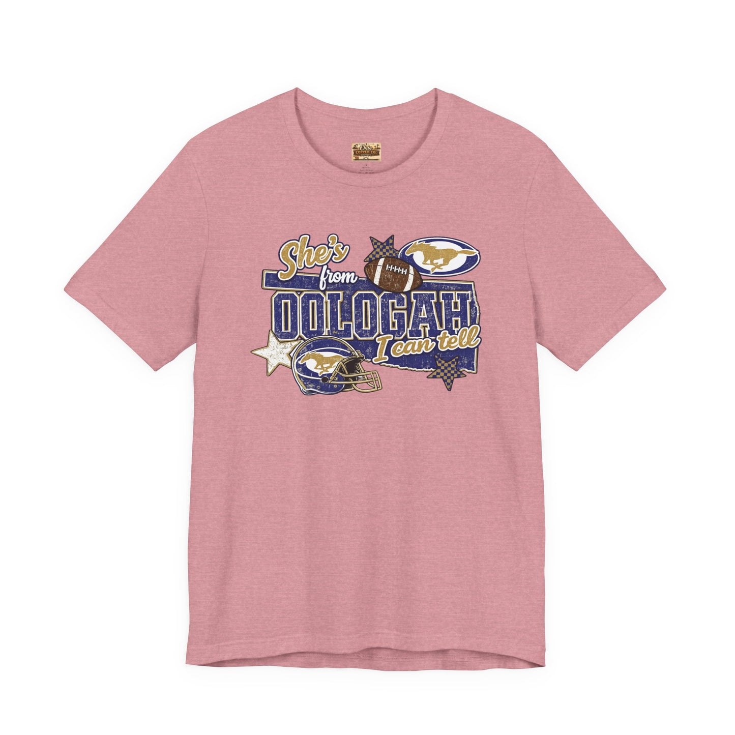 Oologah Team Tee — "Stay from Oologah Teamster" Vintage Football Graphic T-Shirt