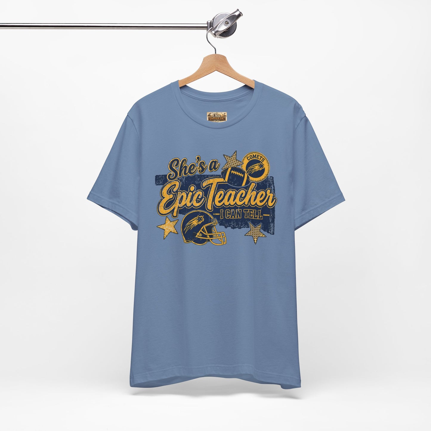 Epic Teacher Football T-Shirt — "She's a Epic Teacher" Coach & School Spirit Tee