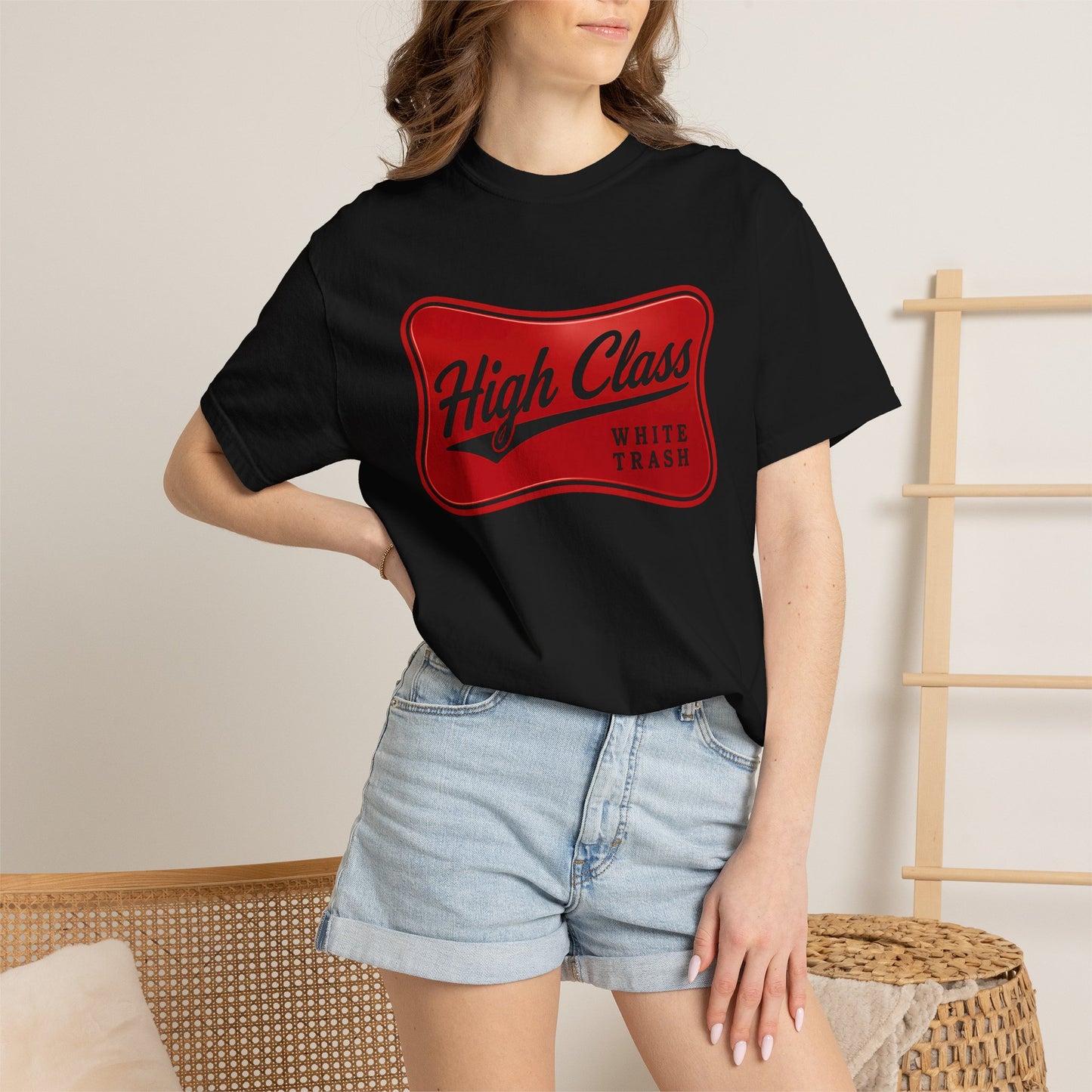 T-Shirt — "High Class White Trash" Retro Logo