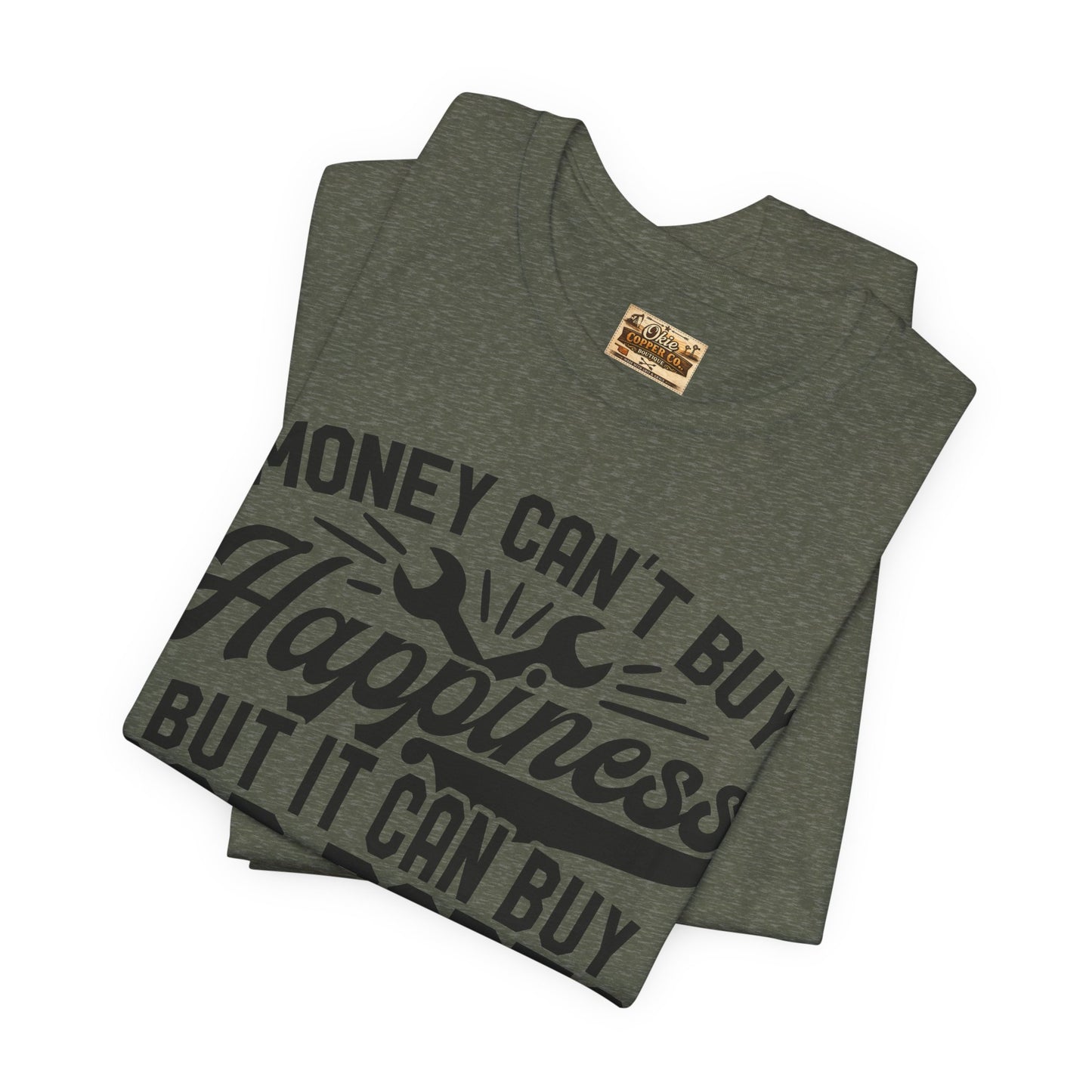 Car Parts Funny Tee — "Money Can't Buy Happiness But It Can Buy Car Parts" T-Shirt